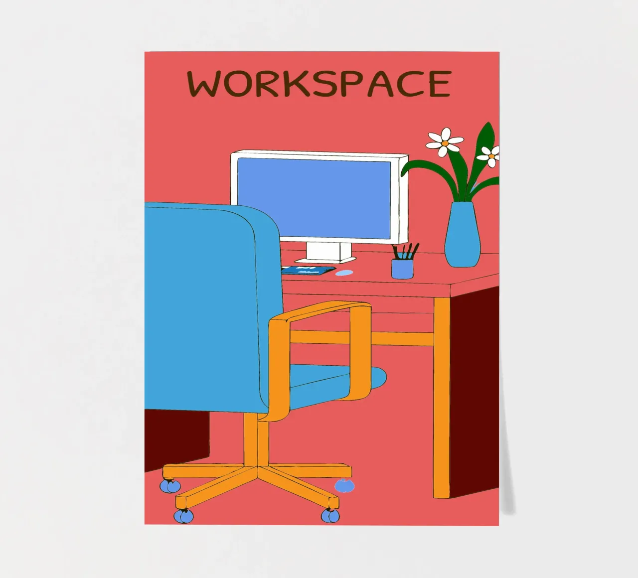 Computer Table sticker sheet by OUR SHOP