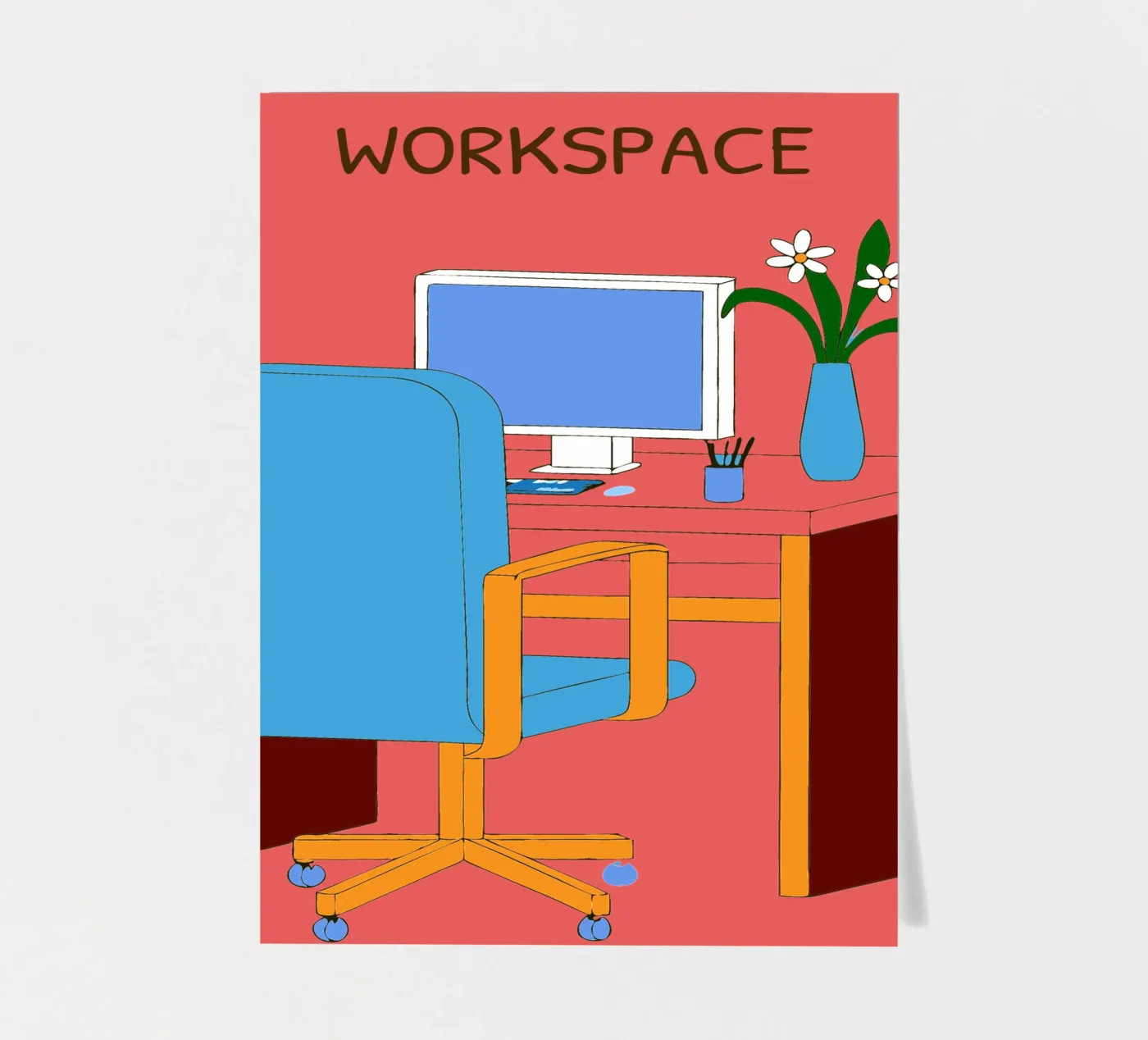 Computer-Tisch Stickerbogen von OUR SHOP