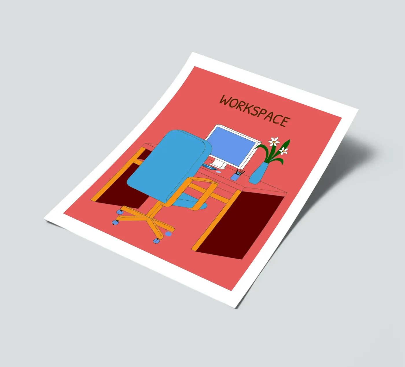 Computer-Tisch Stickerbogen von OUR SHOP