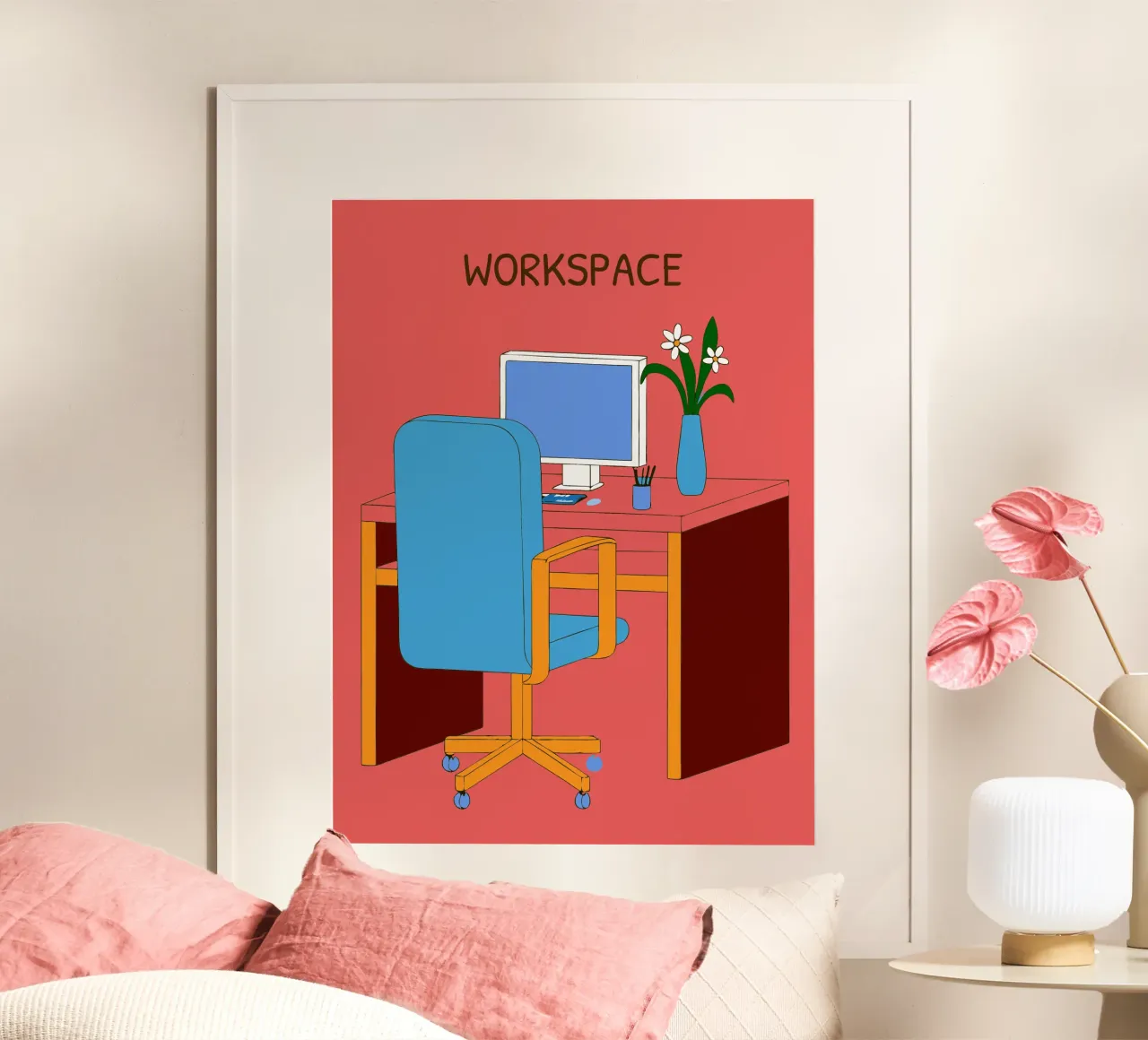 Computer-Tisch Poster von OUR SHOP