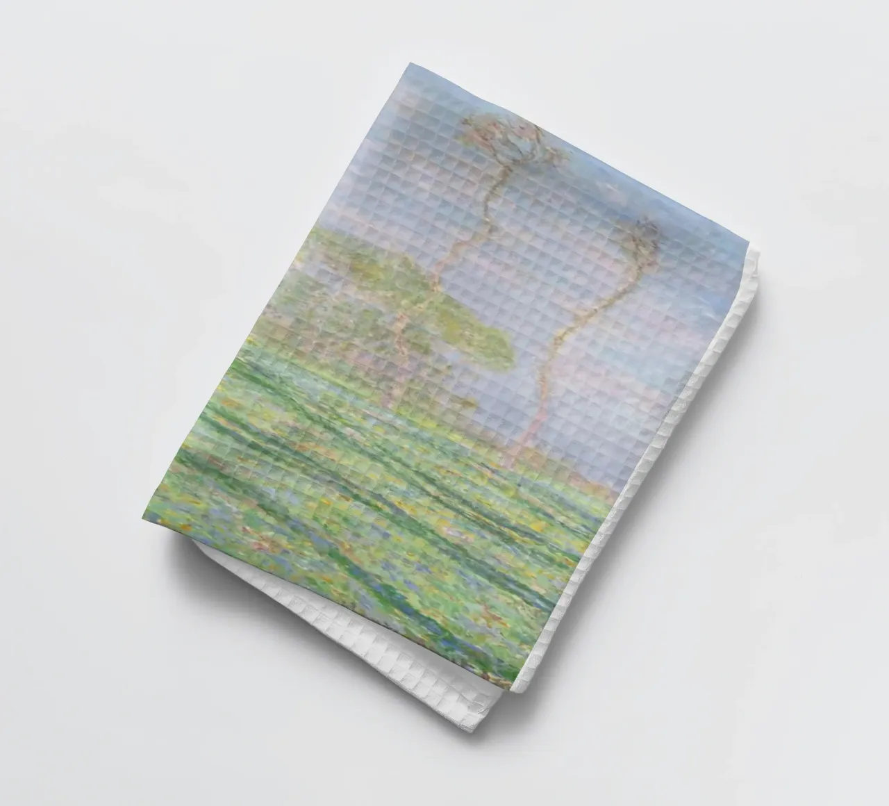 Claude Monet's Garden and Forest Scene tea towel by belong shop