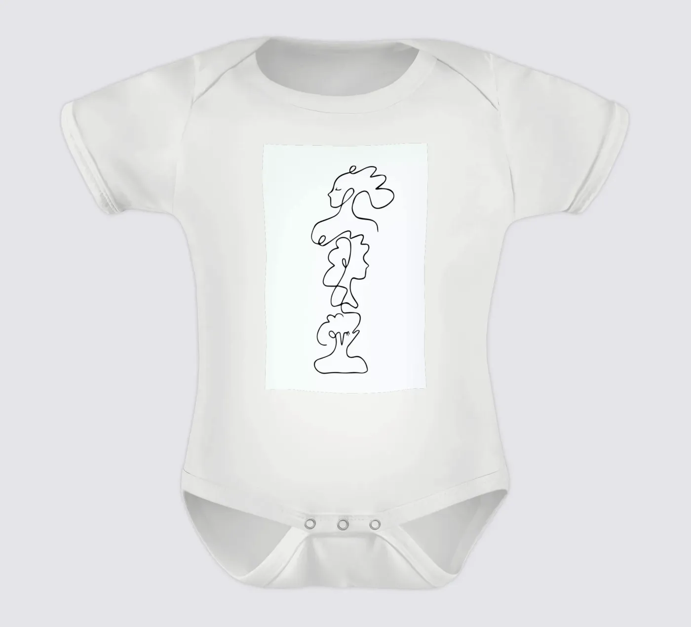 Close body neonato maniche corte da Graphite