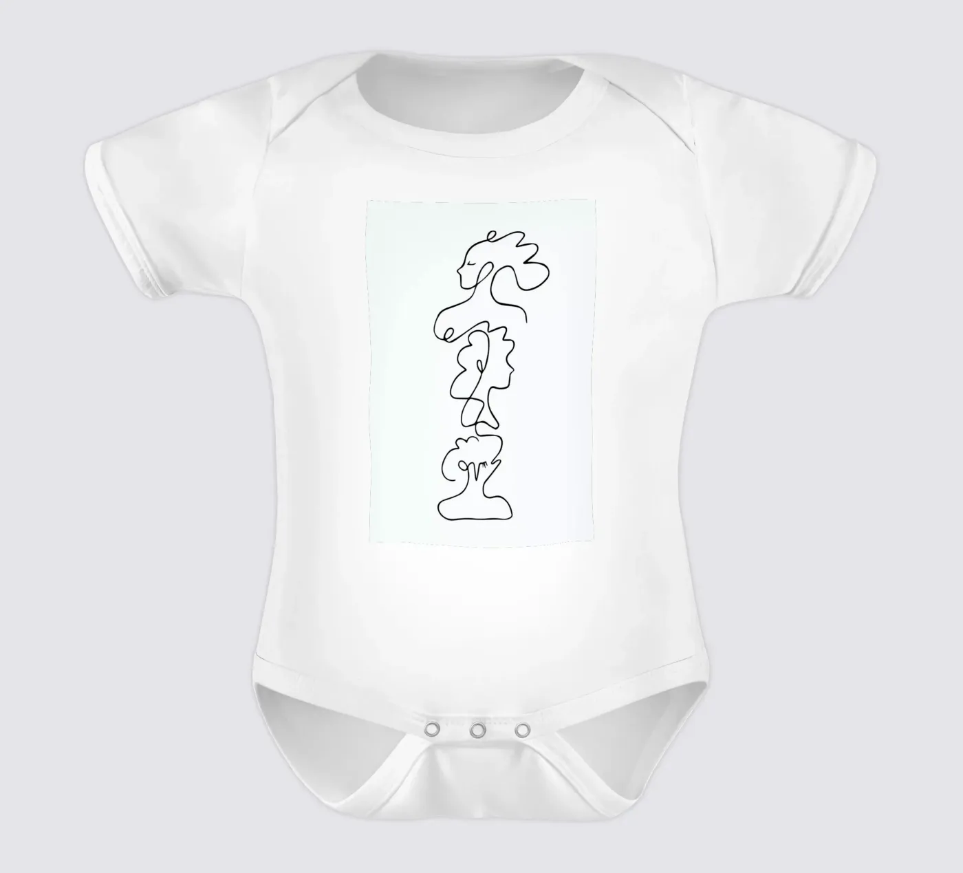 Close body neonato maniche corte da Graphite