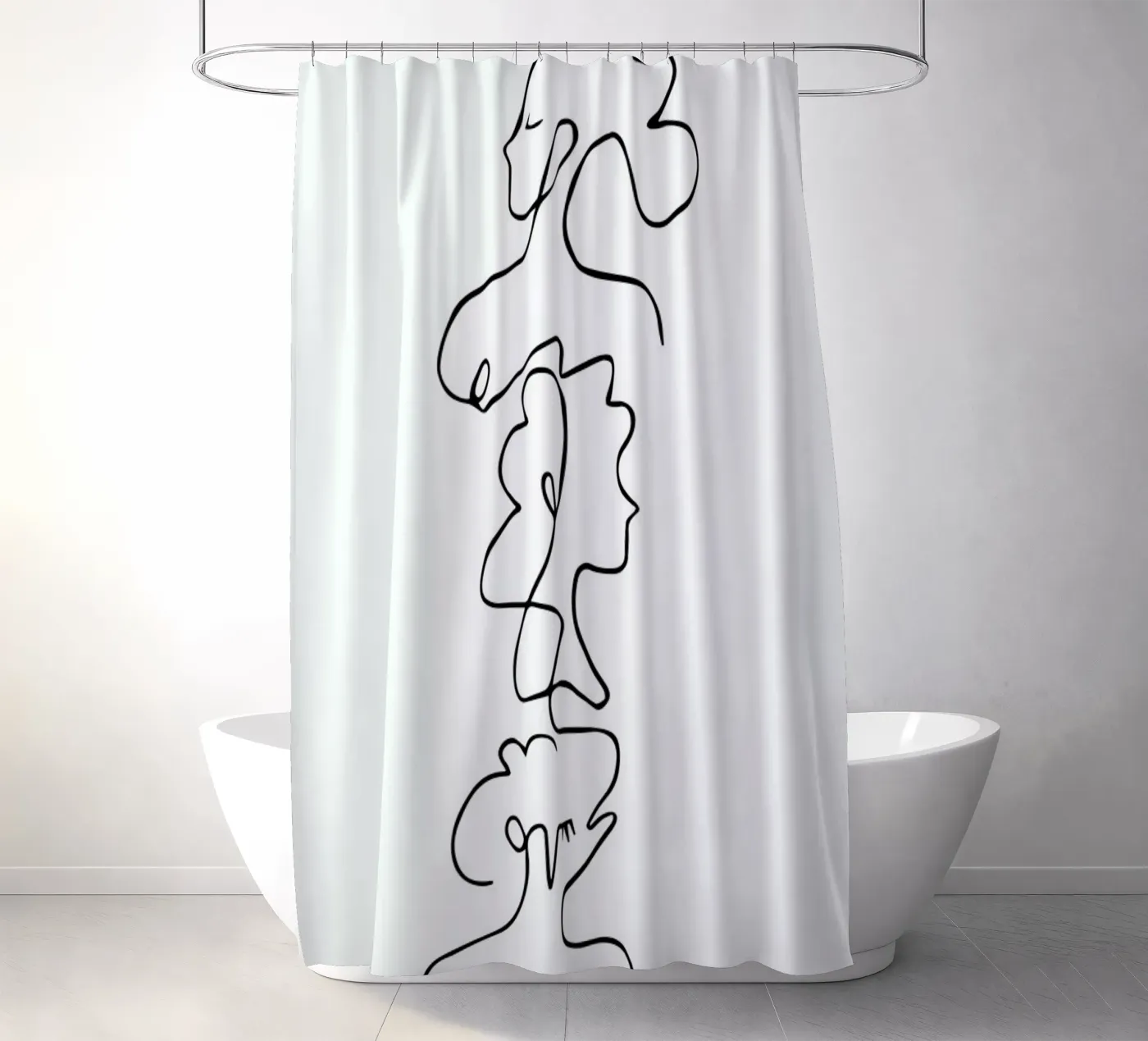 Close Duschvorhang von Graphite