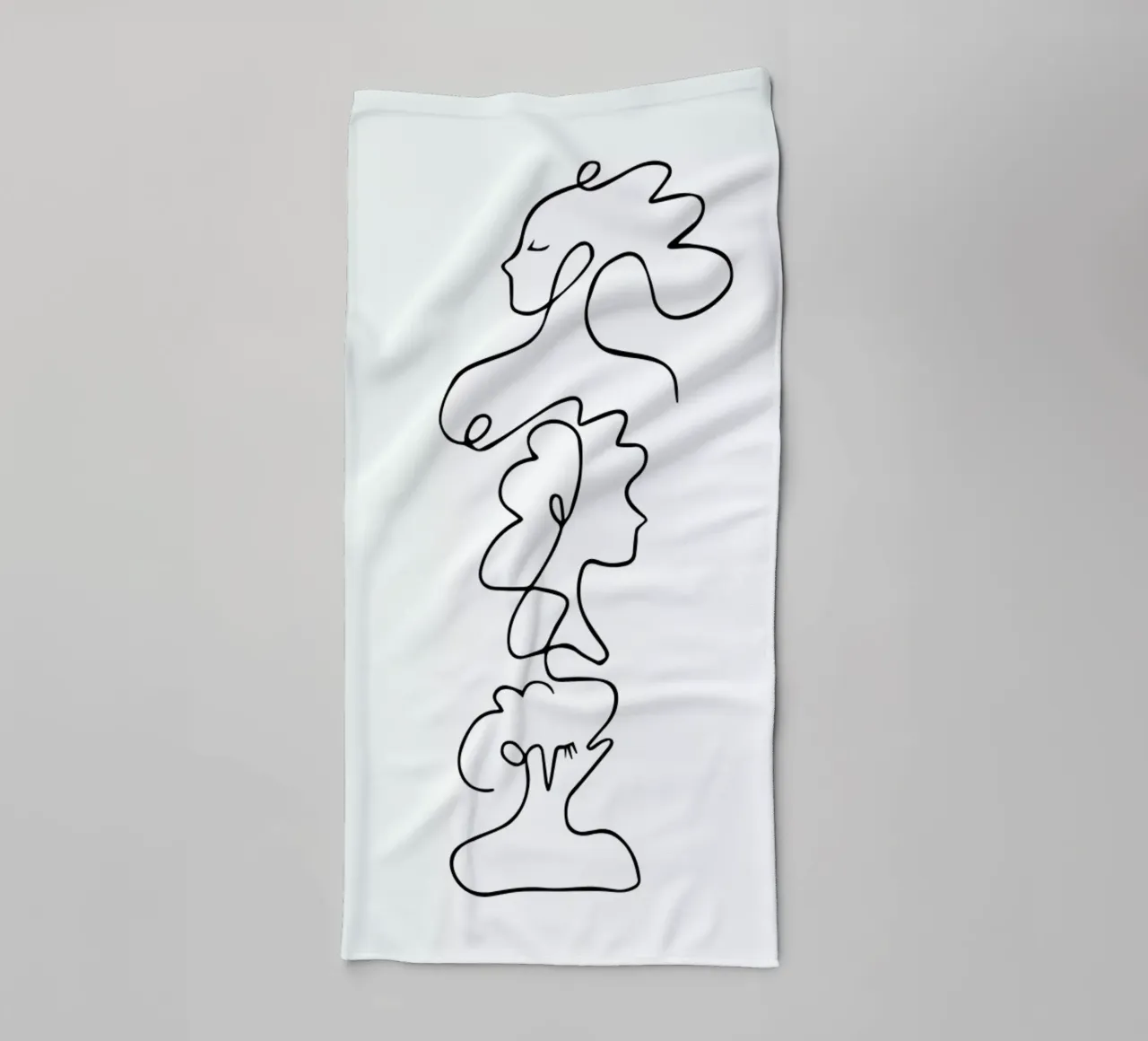 Close badhanddoek van Graphite