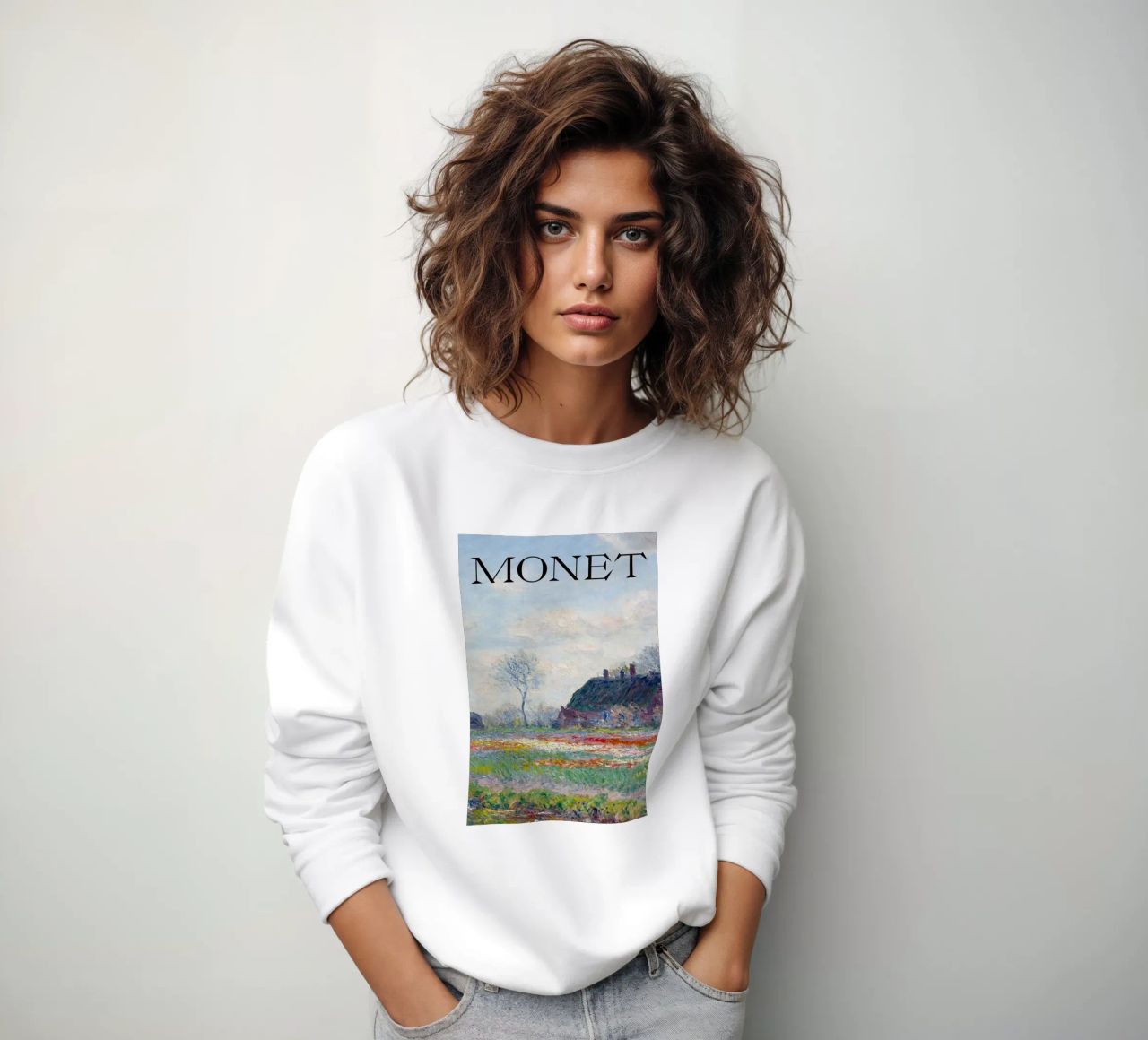 die natürliche schönheit der landschaft wiesen claude monet Sweatshirt von belong shop
