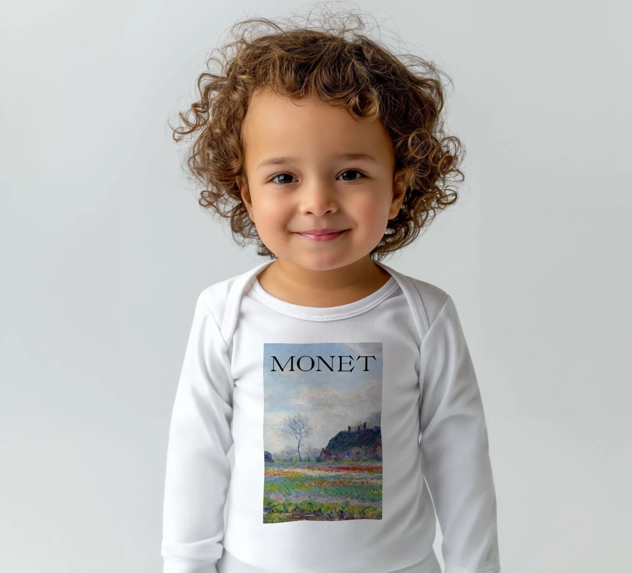 die natürliche schönheit der landschaft wiesen claude monet Langarm Babybody von belong shop