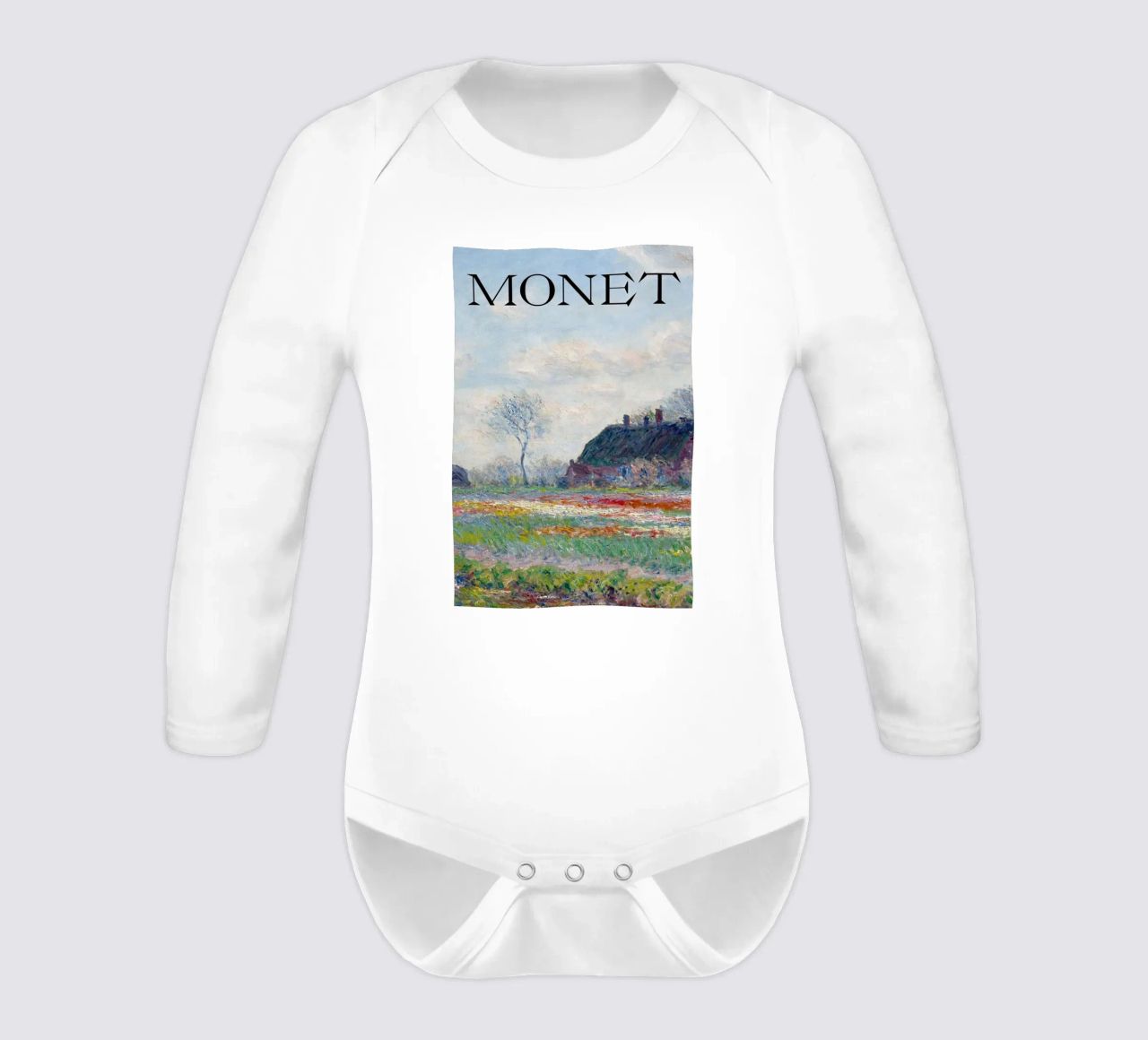die natürliche schönheit der landschaft wiesen claude monet Langarm Babybody von belong shop
