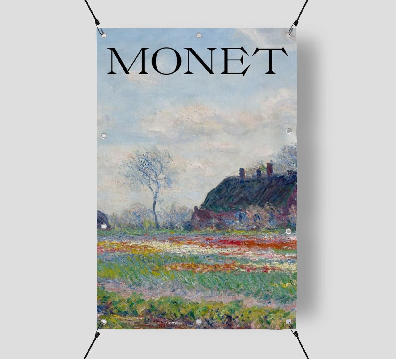 die natürliche schönheit der landschaft wiesen claude monet PVC Plane von belong shop