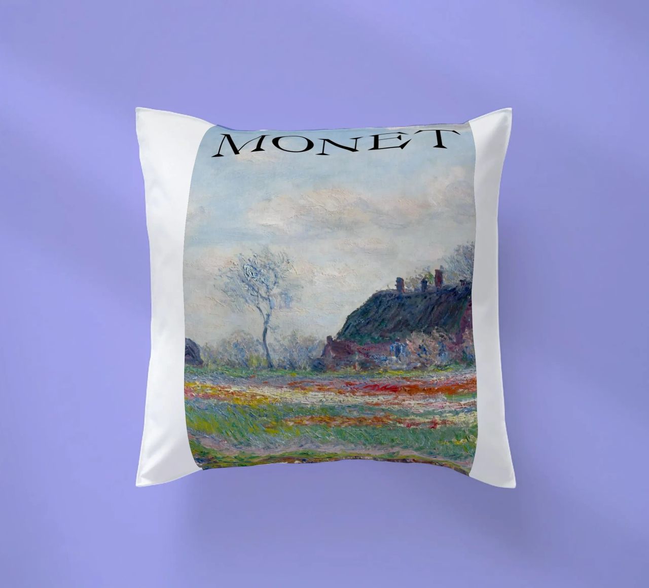 die natürliche schönheit der landschaft wiesen claude monet Kissen von belong shop
