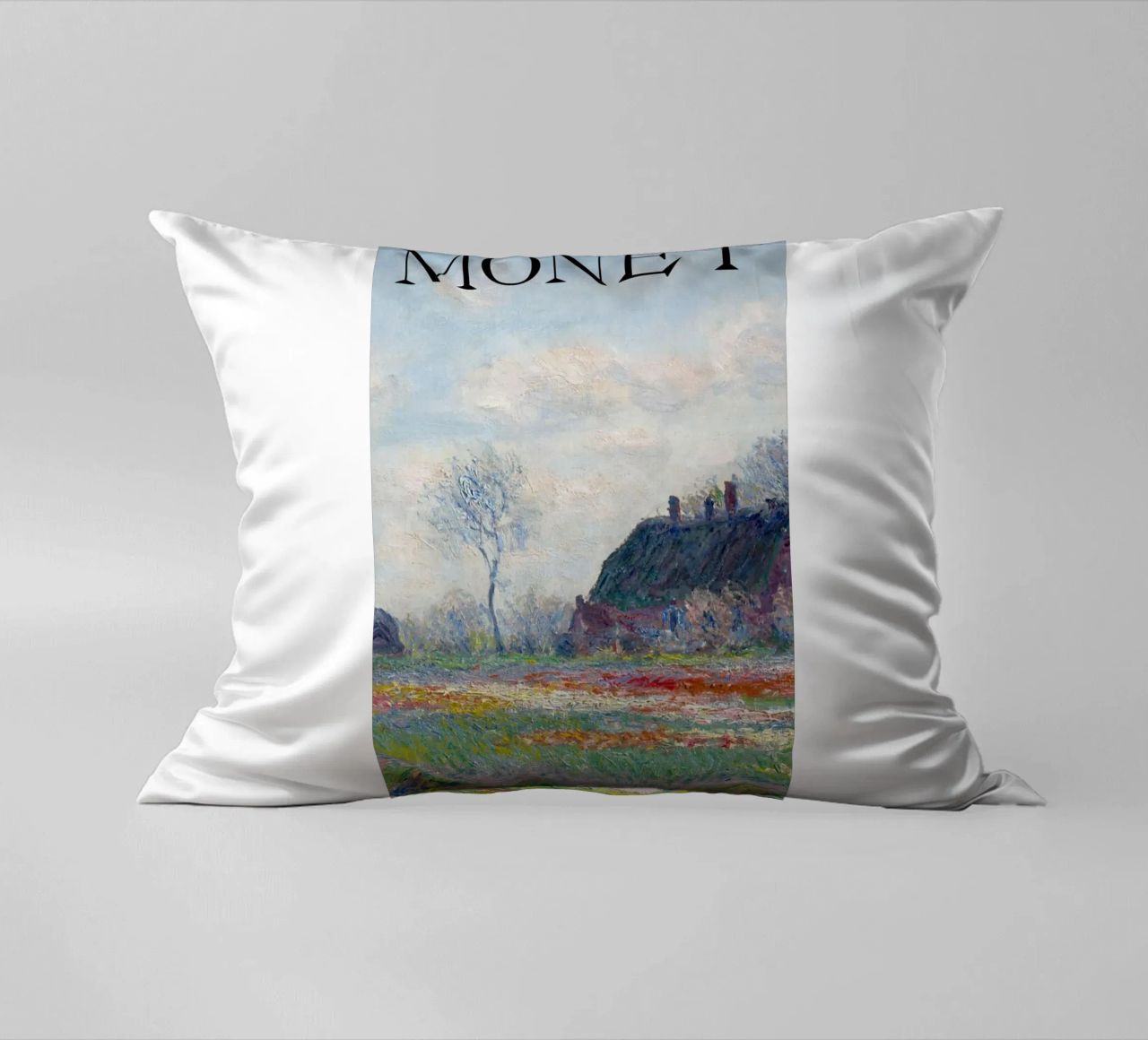 die natürliche schönheit der landschaft wiesen claude monet Kissen von belong shop