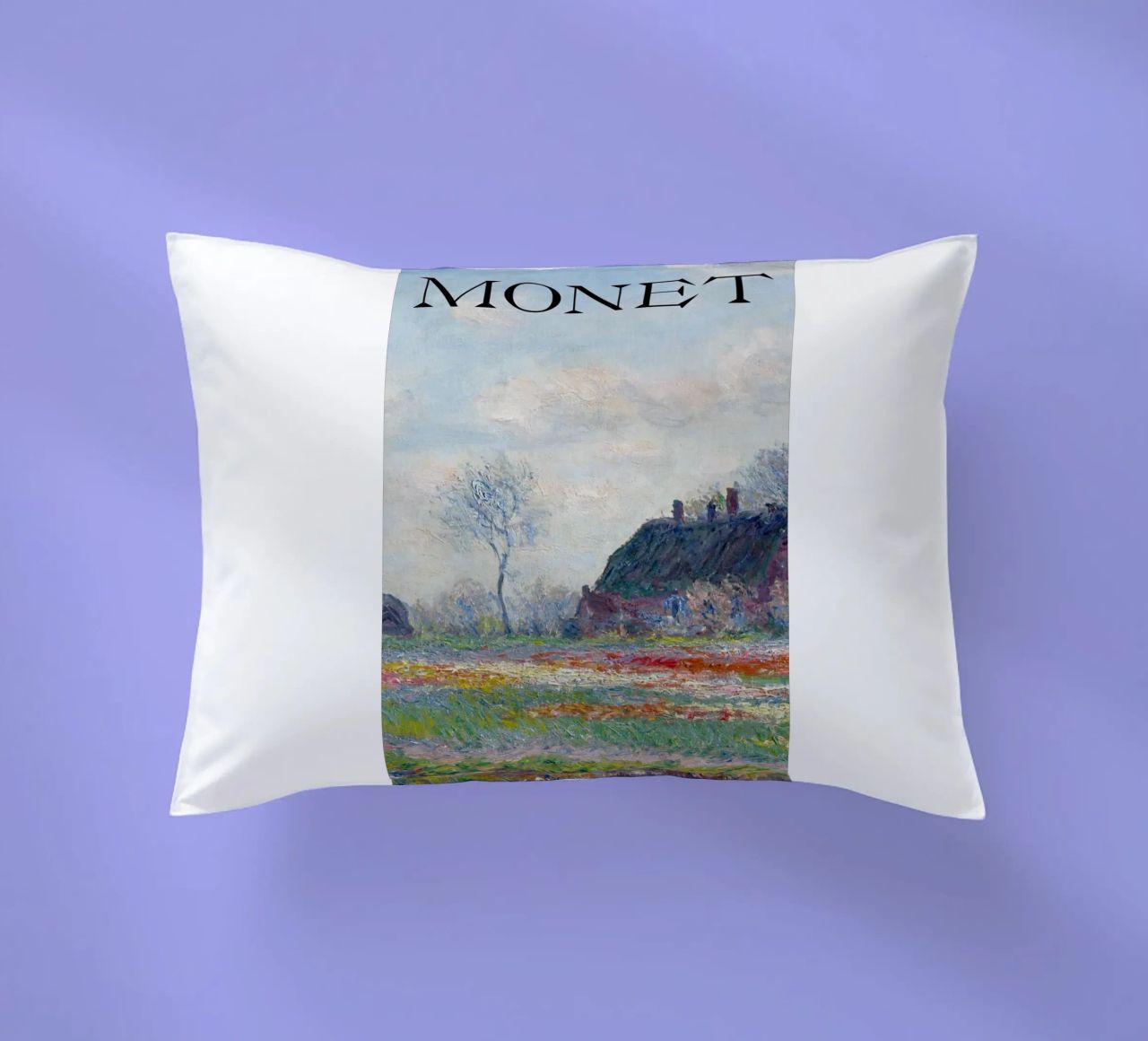 die natürliche schönheit der landschaft wiesen claude monet Kissen von belong shop