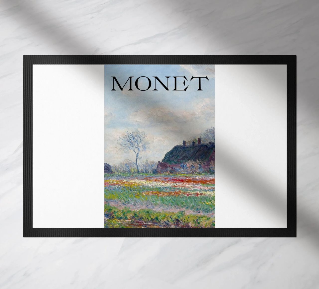 die natürliche schönheit der landschaft wiesen claude monet Fußmatte von belong shop