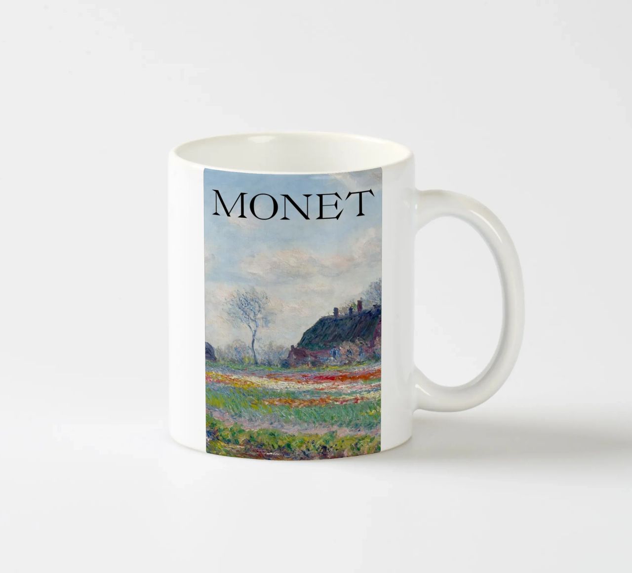 die natürliche schönheit der landschaft wiesen claude monet Keramik Tasse von belong shop
