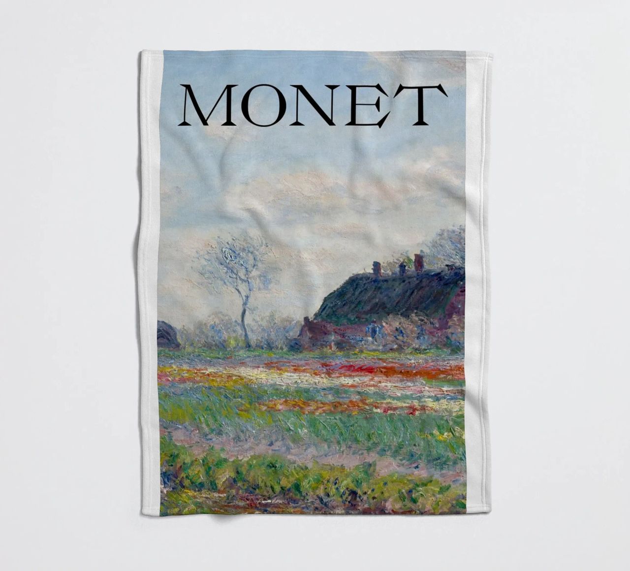 die natürliche schönheit der landschaft wiesen claude monet Fleecedecke von belong shop