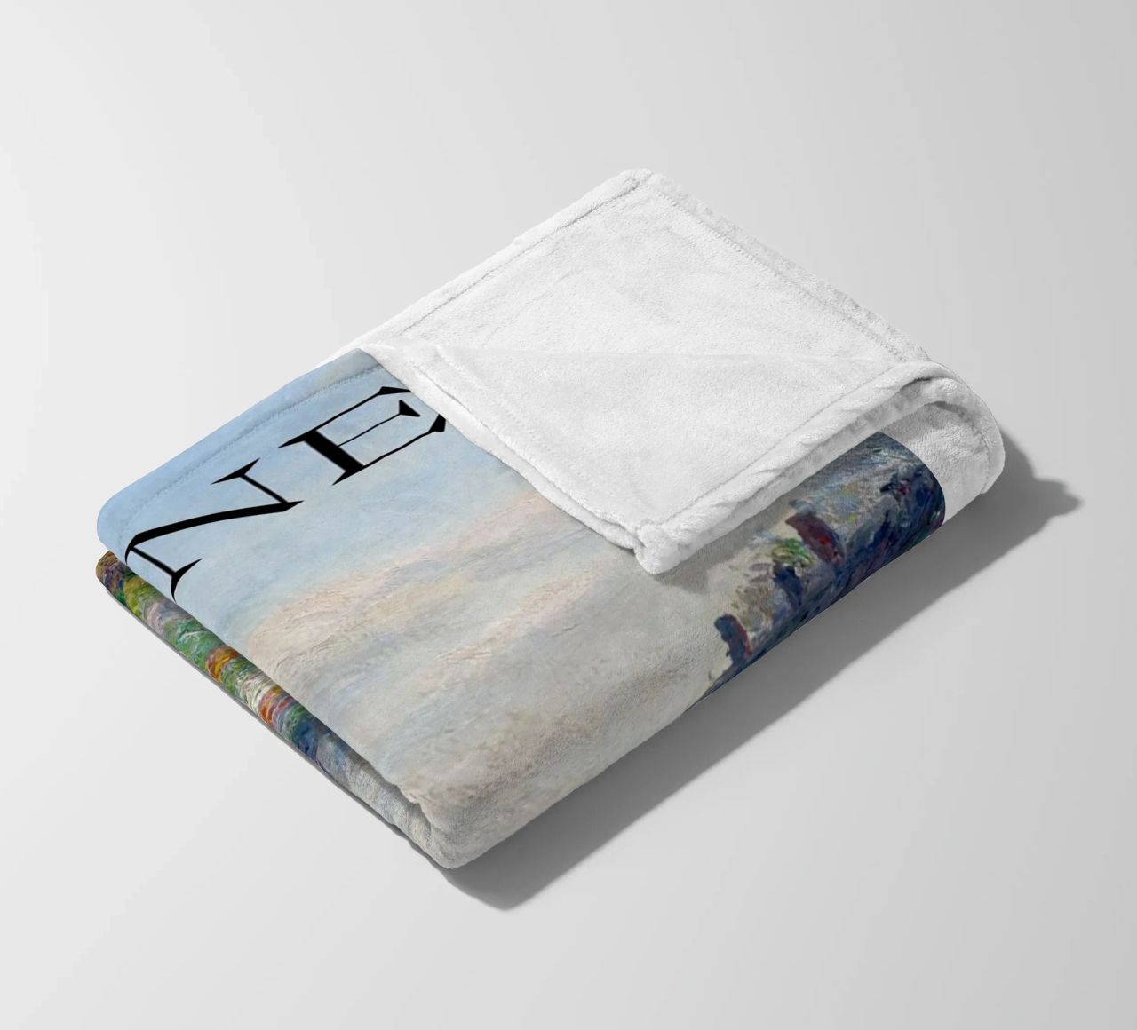 die natürliche schönheit der landschaft wiesen claude monet Fleecedecke von belong shop