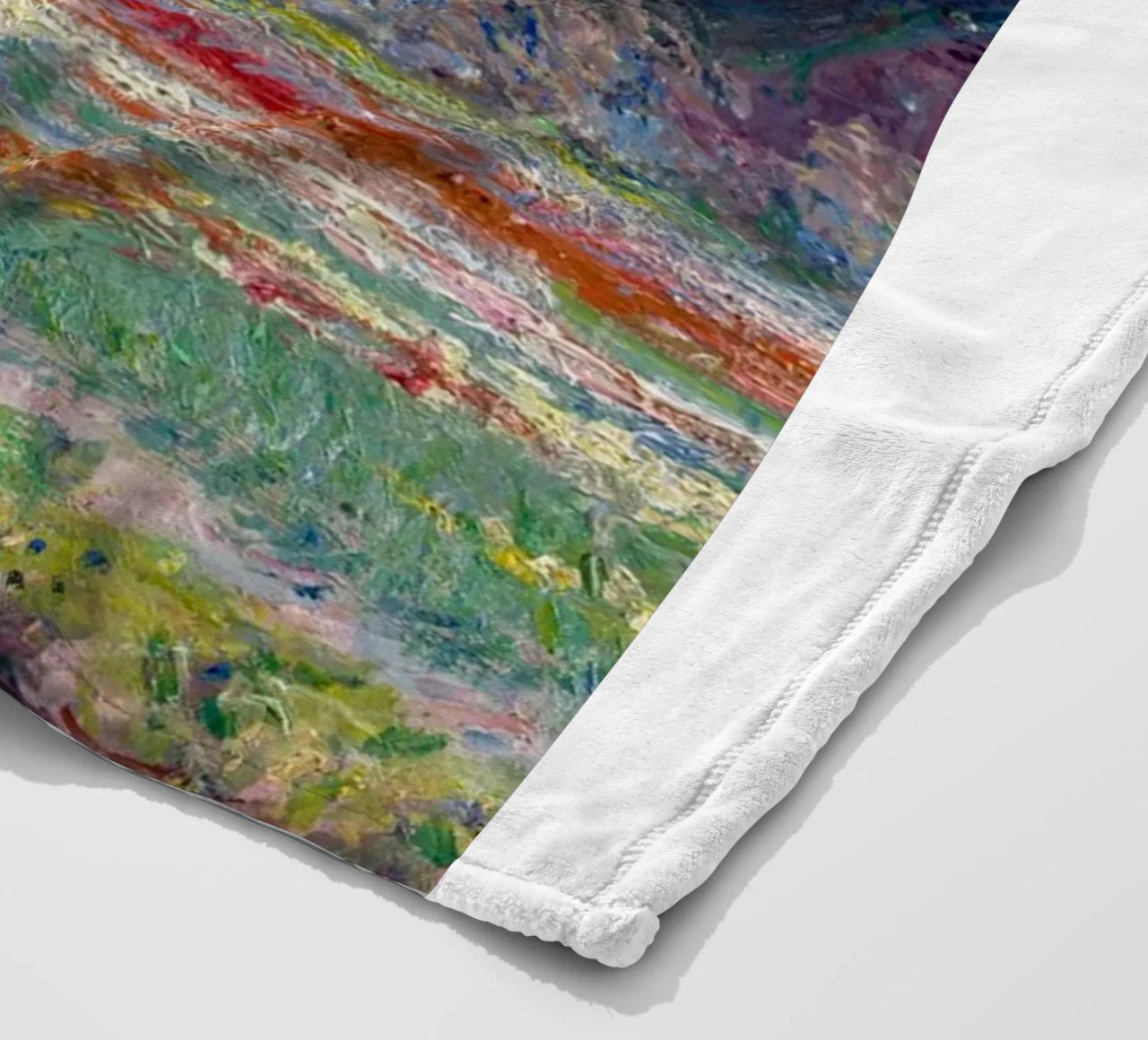 die natürliche schönheit der landschaft wiesen claude monet Fleecedecke von belong shop