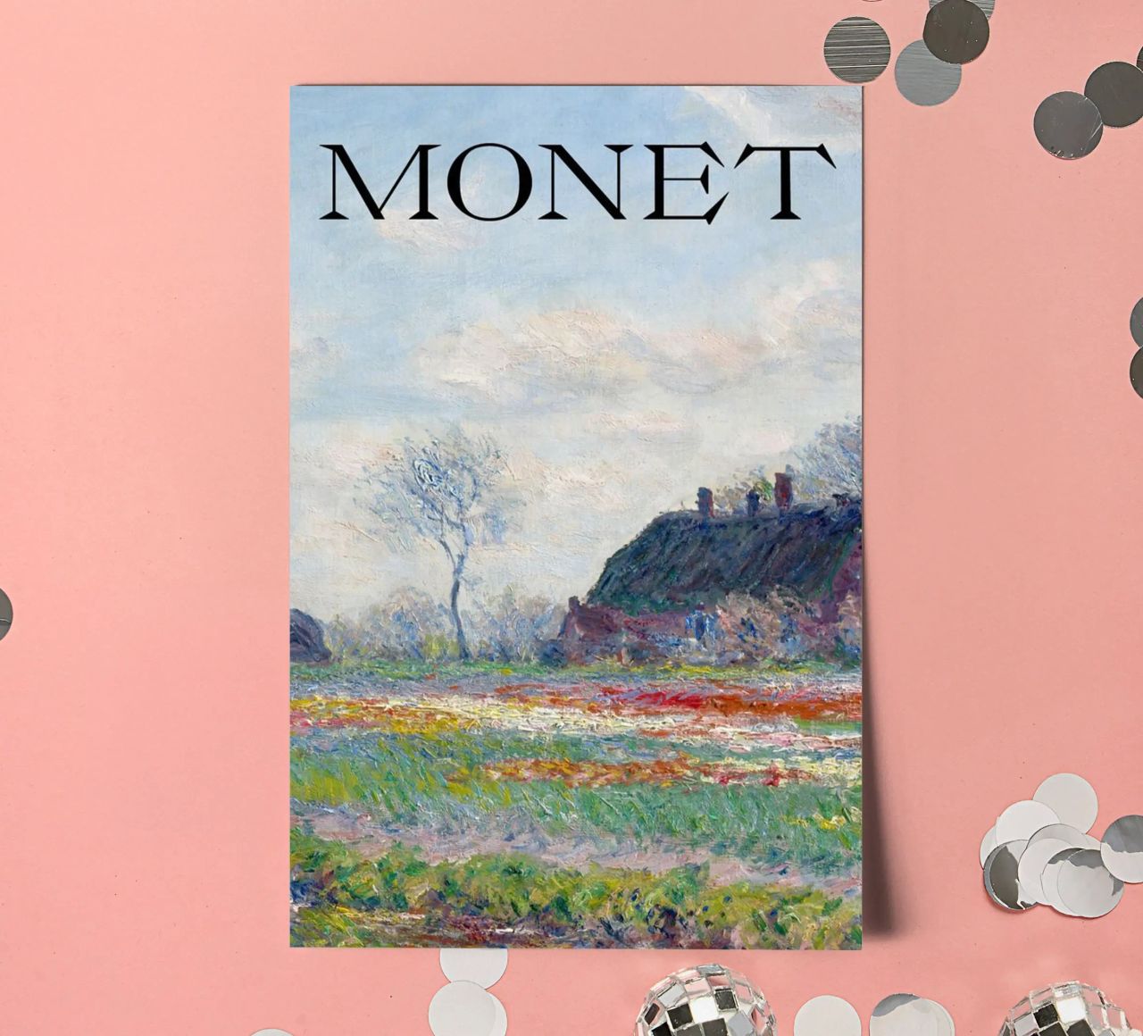 die natürliche schönheit der landschaft wiesen claude monet Stickerbogen von belong shop