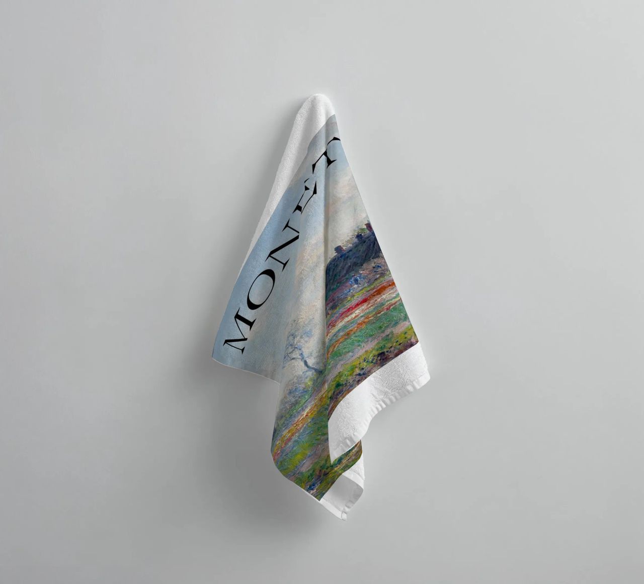 die natürliche schönheit der landschaft wiesen claude monet Handtuch von belong shop