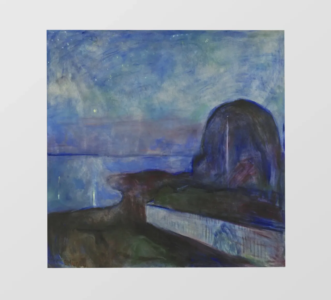 Edvard Munch - Notte stellata (1893) pellicola backlit da Wirla