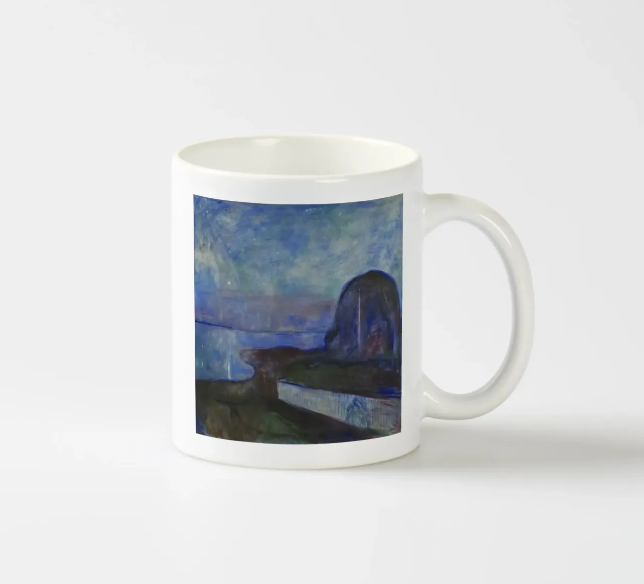 Edvard Munch - Notte stellata (1893) tazza in ceramica da Wirla