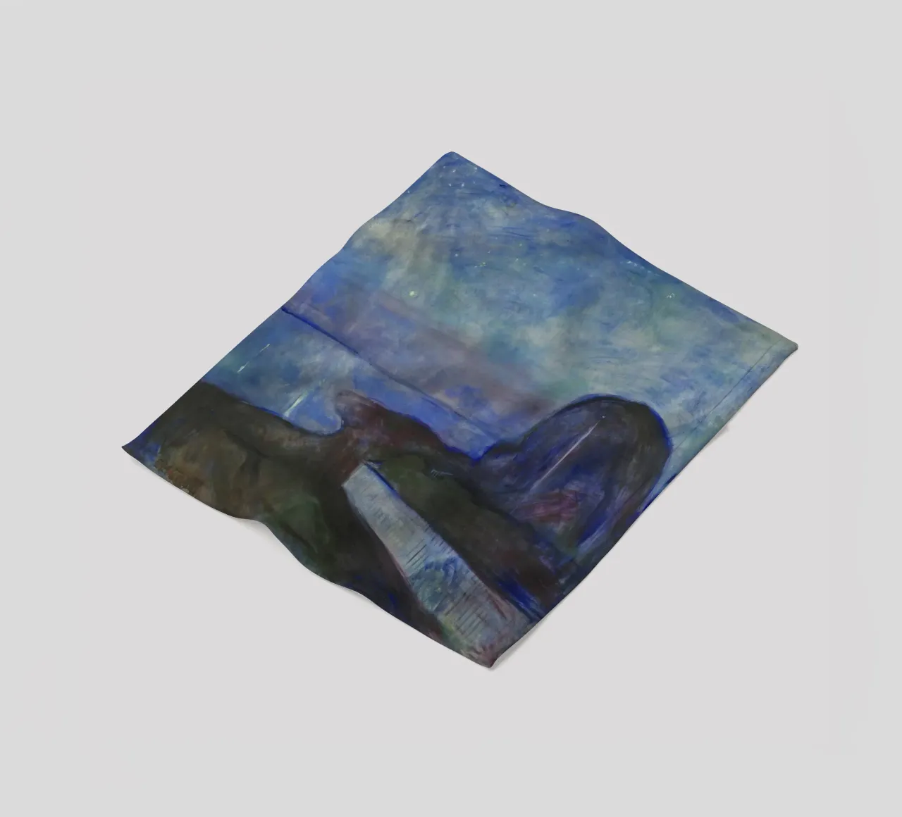 Edvard Munch - Notte stellata (1893) coperta in pile da Wirla