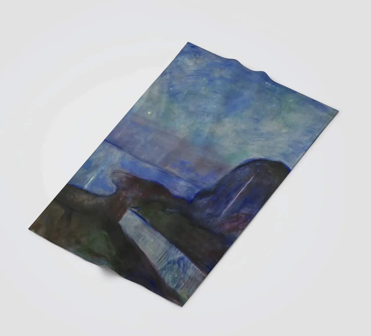 Edvard Munch - Notte stellata (1893) coperta in pile da Wirla