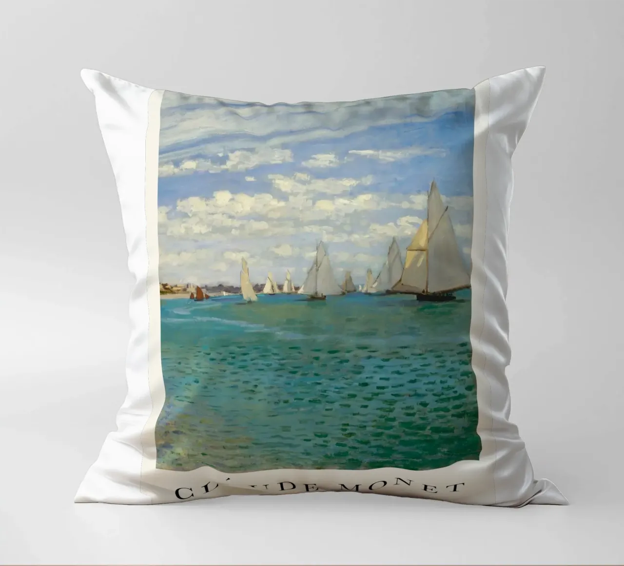 barche a vela in riva al mare claude monet cuscino da belong shop