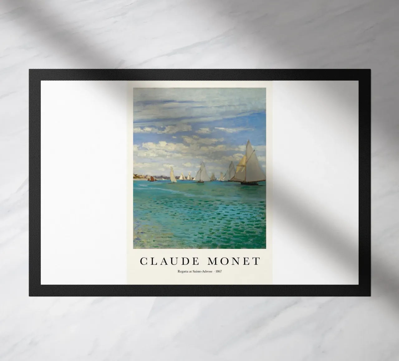 barche a vela in riva al mare claude monet zerbino da belong shop