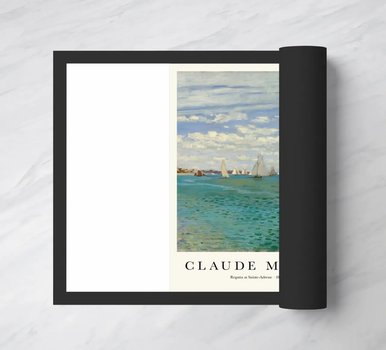 barche a vela in riva al mare claude monet zerbino da belong shop
