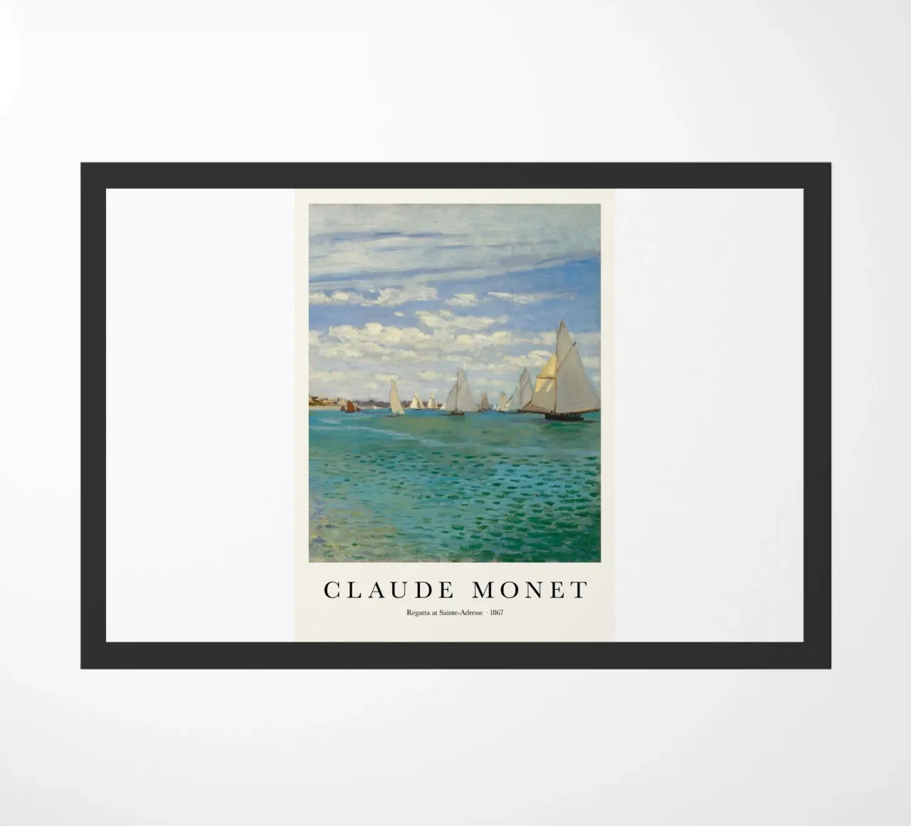 barche a vela in riva al mare claude monet zerbino da belong shop