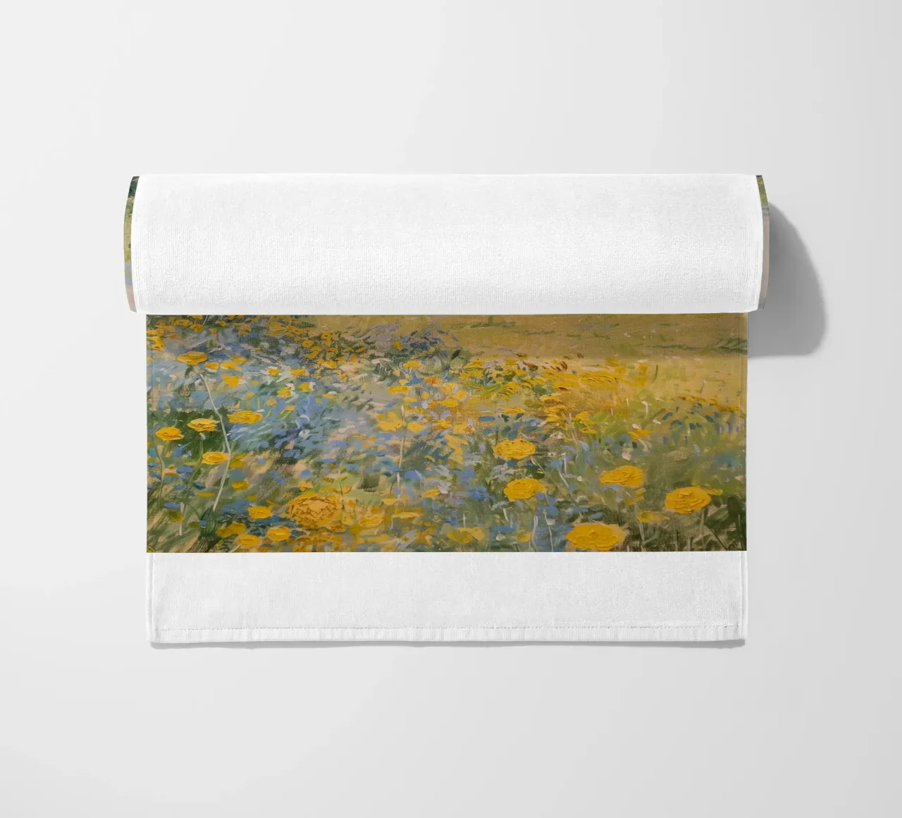 vue prairie fleurs sauvages dans collines claude monet serviette de plage de belong shop