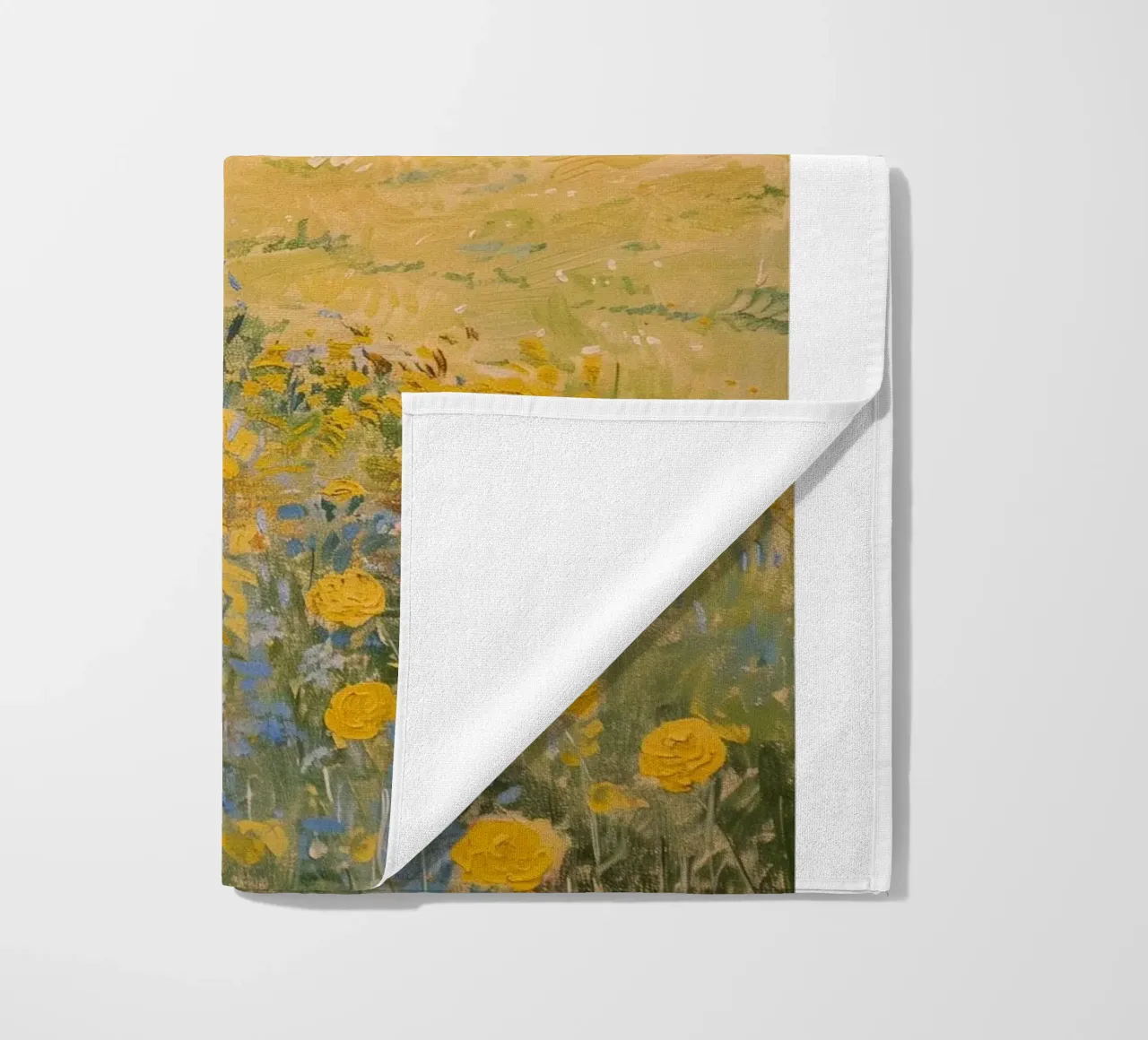 vue prairie fleurs sauvages dans collines claude monet serviette de plage de belong shop