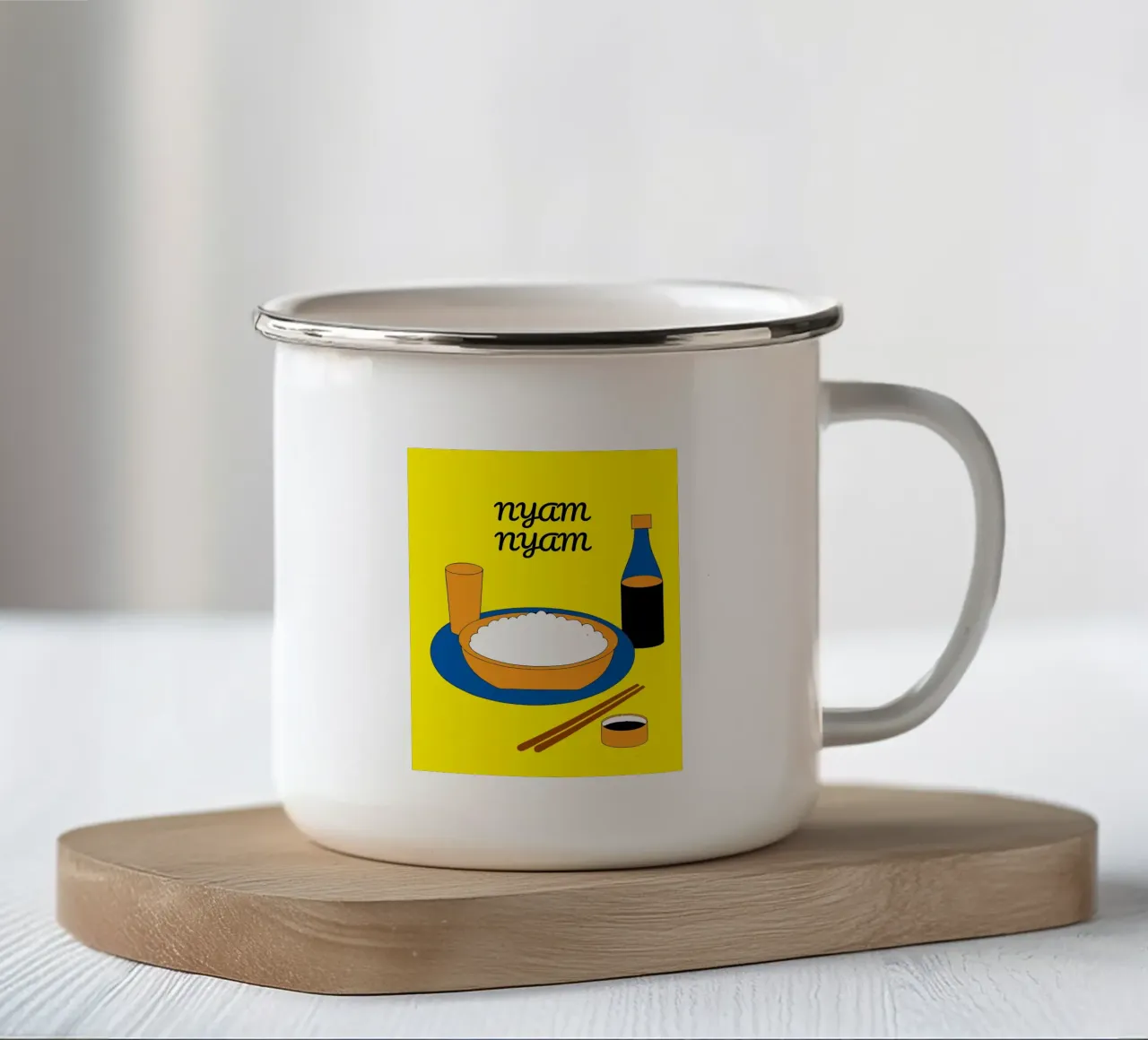 Mangiare a colazione tazza in smalto da OUR SHOP