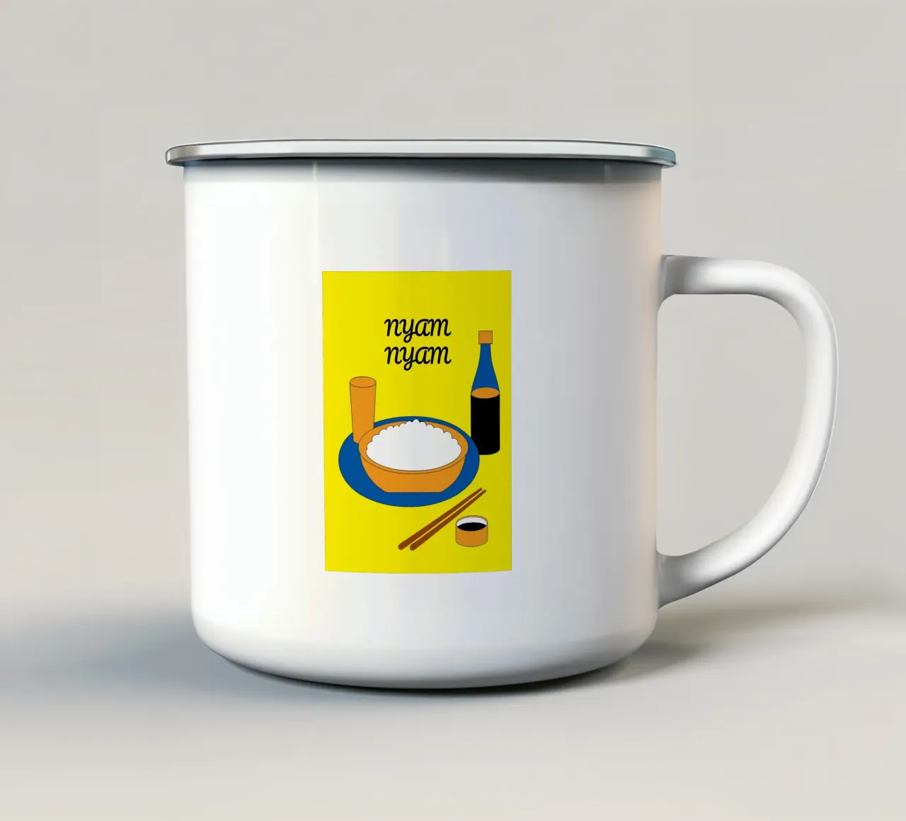 Mangiare a colazione tazza in smalto da OUR SHOP