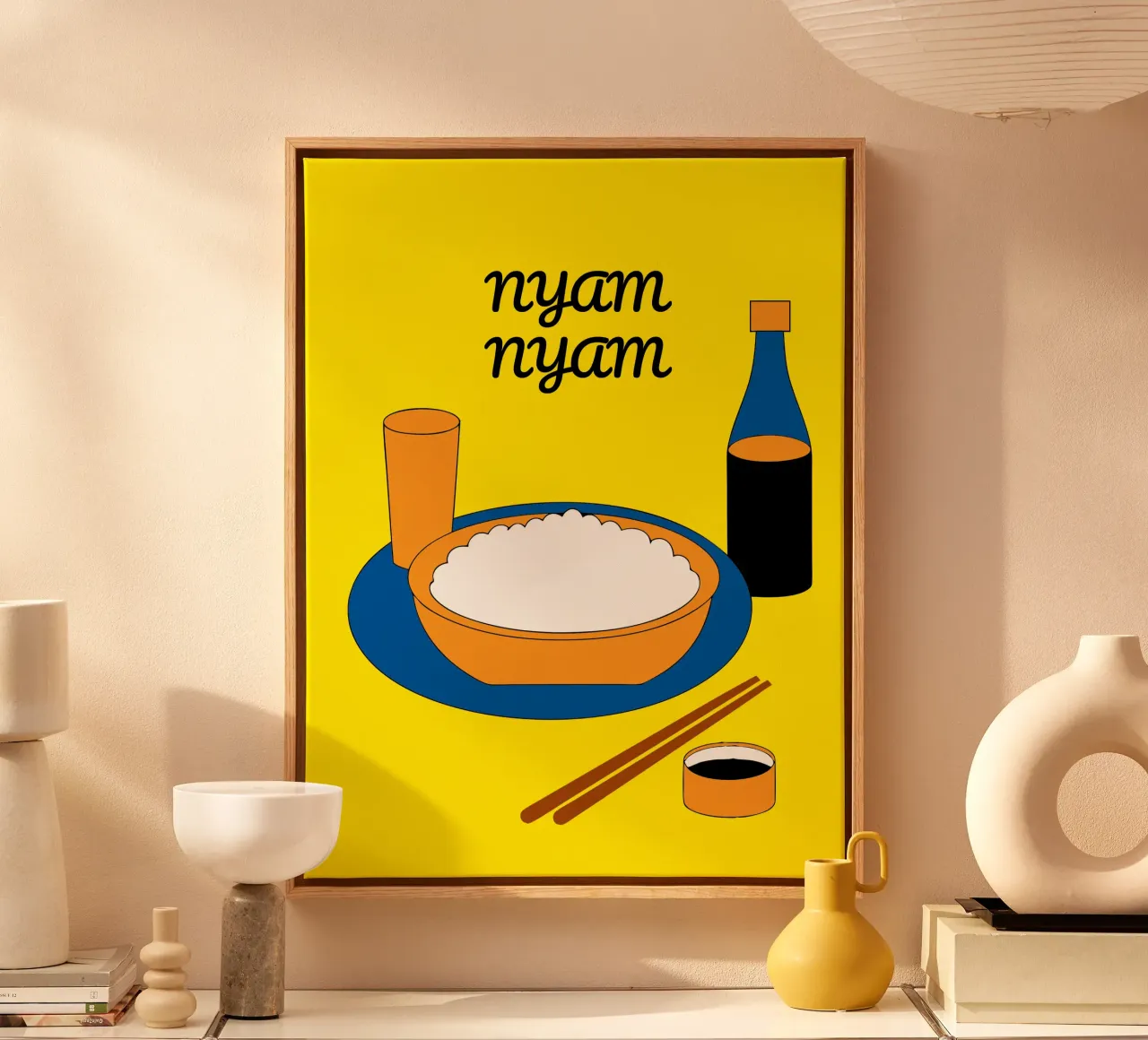 Mangiare a colazione tela con Cornice a cassetta da OUR SHOP