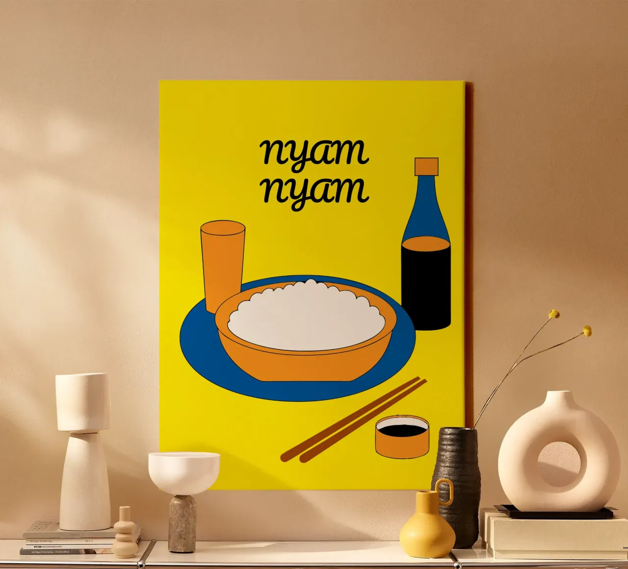 Mangiare a colazione tela con Cornice a cassetta da OUR SHOP