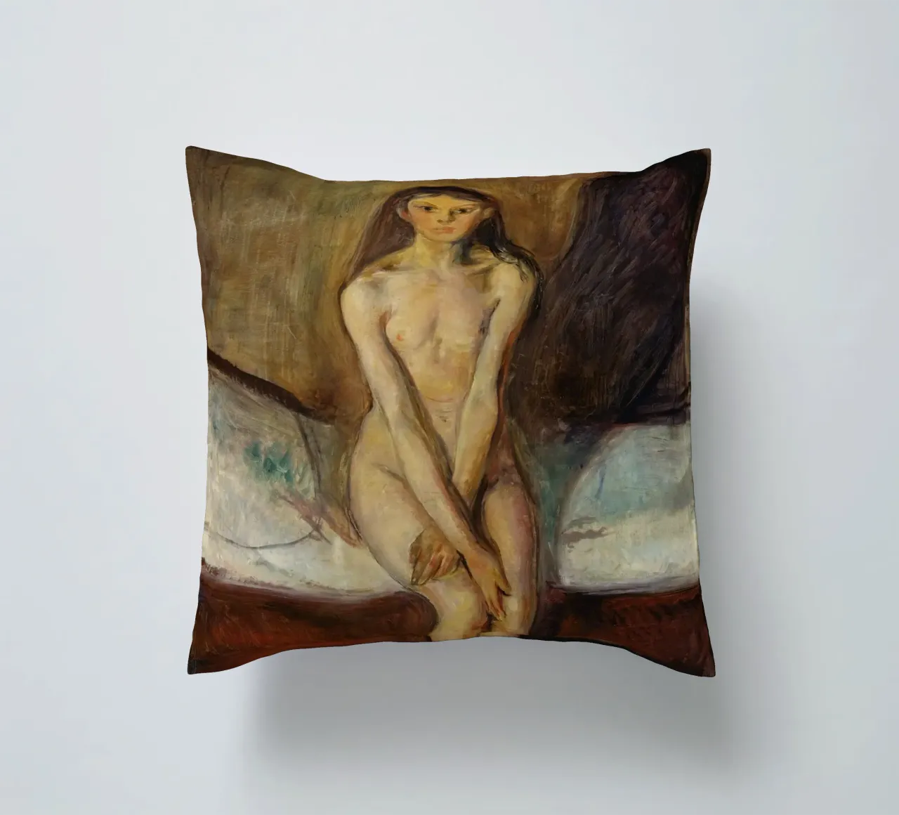 Edvard Munch - Pubertà (1894-1895) cuscino da Wirla