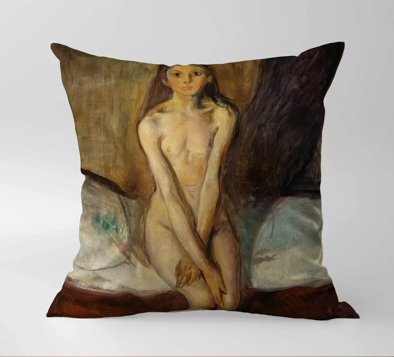 Edvard Munch - Pubertà (1894-1895) cuscino da Wirla
