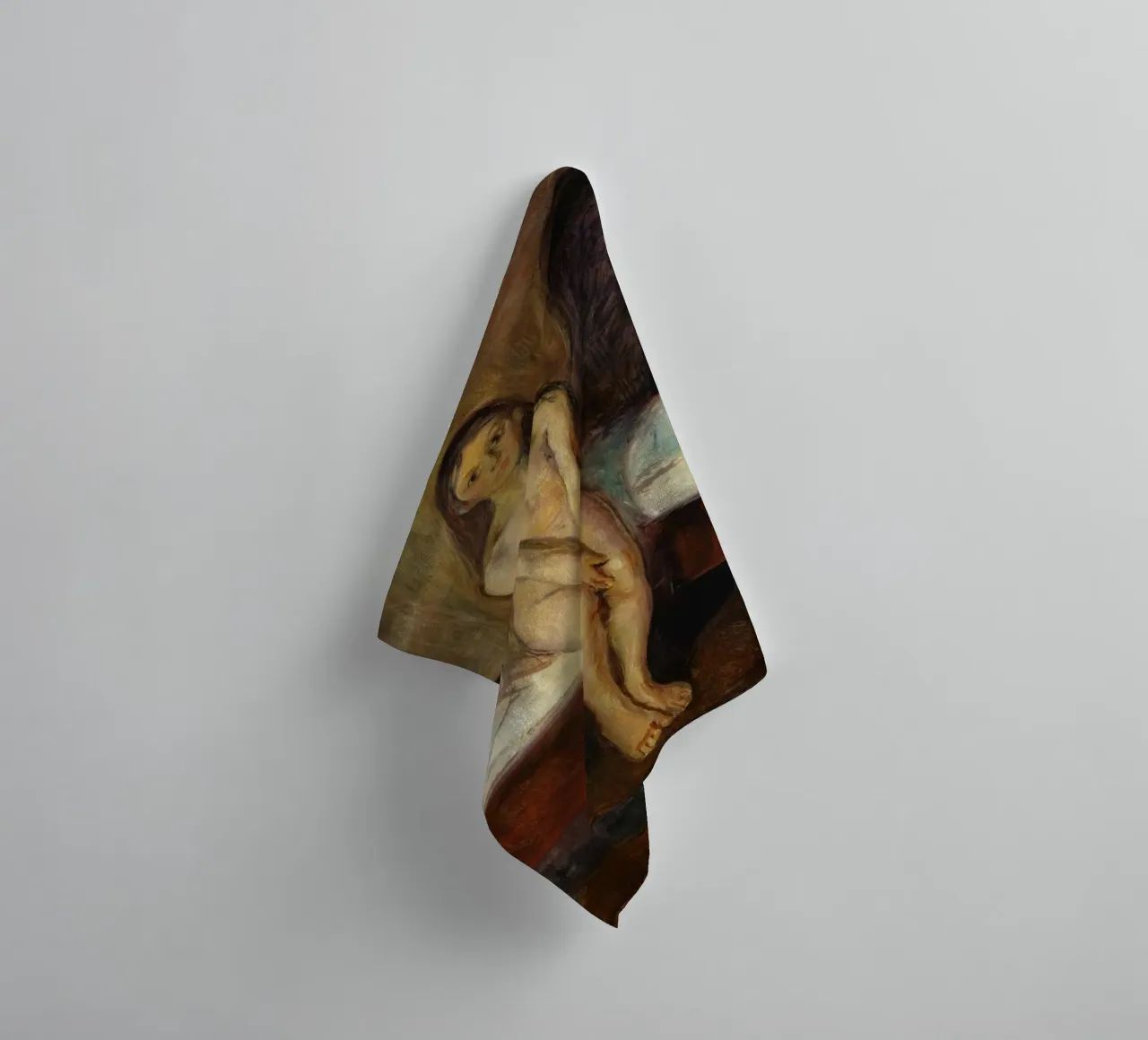 Edvard Munch - Pubertà (1894-1895) asciugamano da bagno da Wirla
