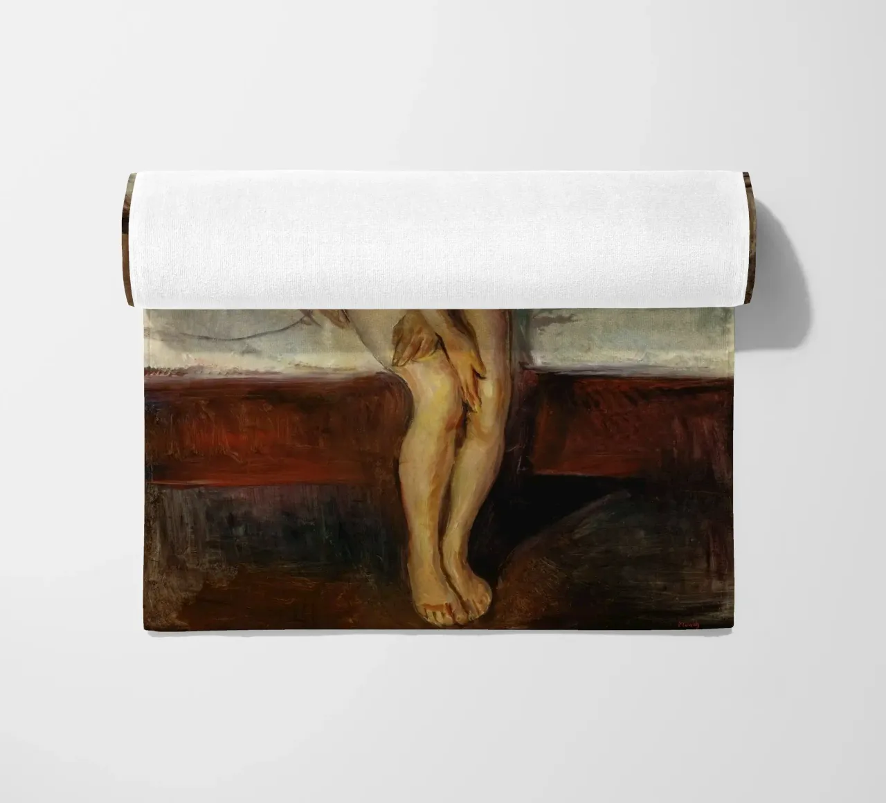 Edvard Munch - Puberty (1894-1895) beach towel by Wirla