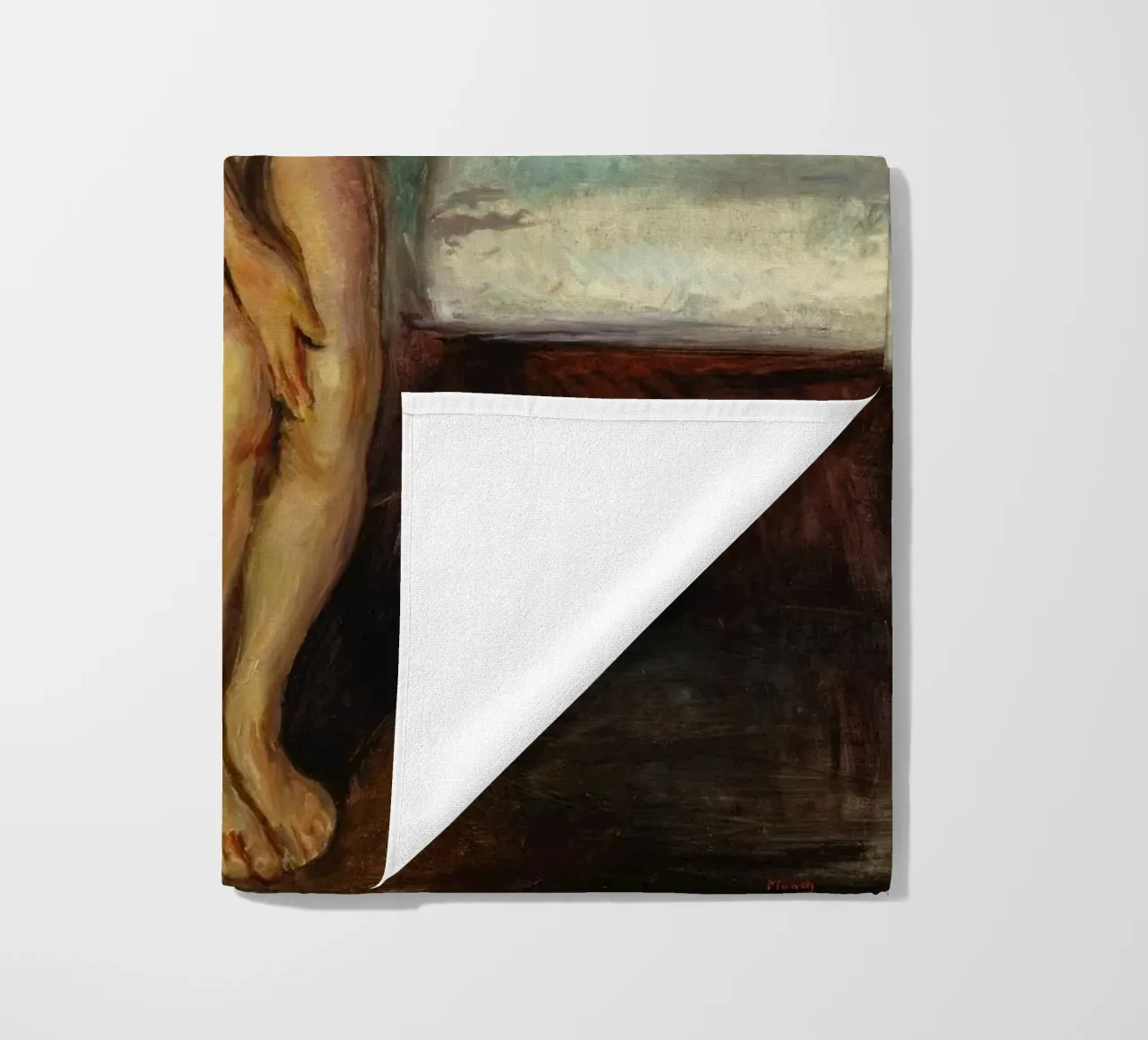 Edvard Munch - Puberty (1894-1895) beach towel by Wirla