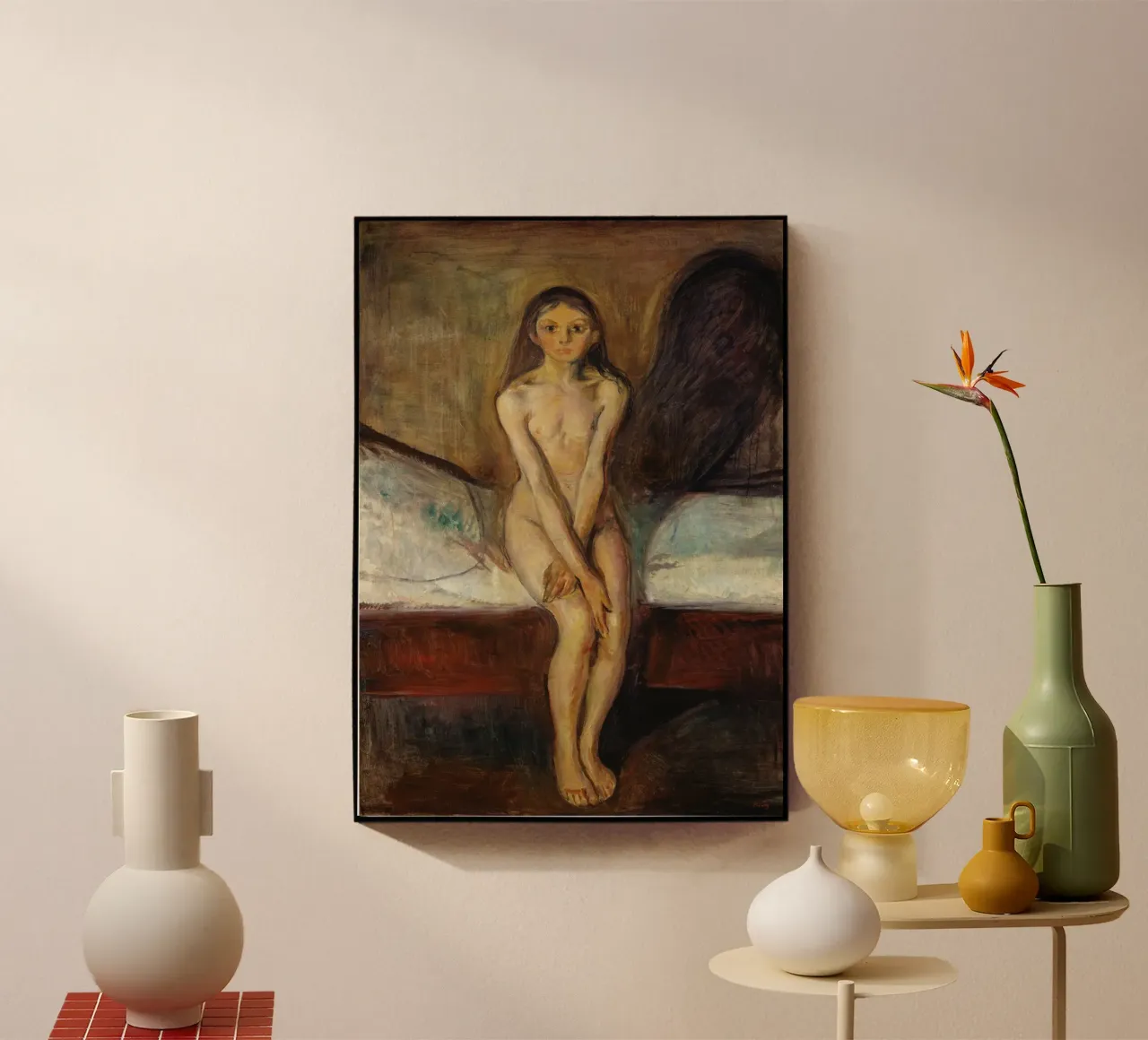 Edvard Munch - Puberty (1894-1895) acrylic glass by Wirla
