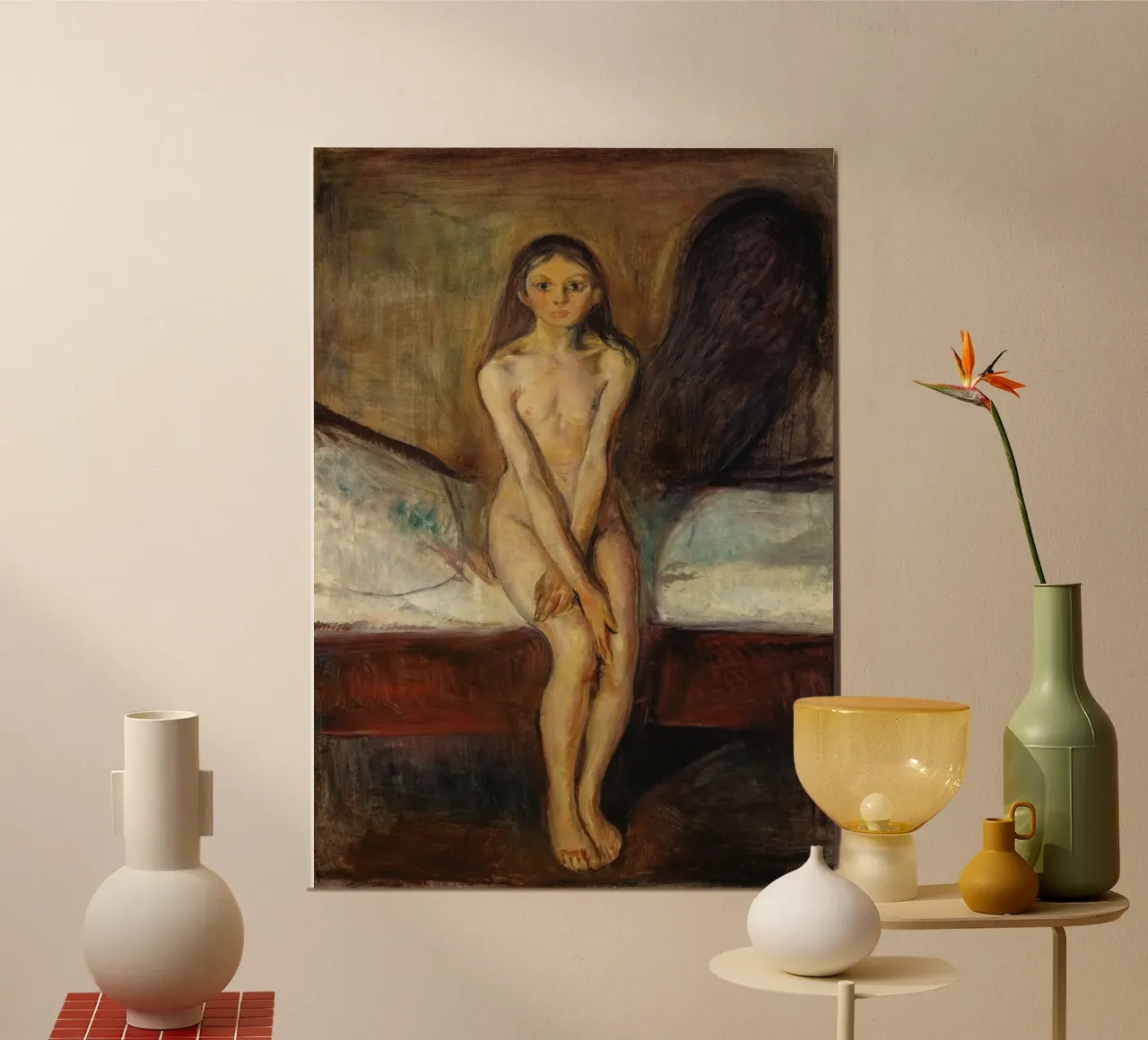 Edvard Munch - Puberty (1894-1895) hahnemühle by Wirla