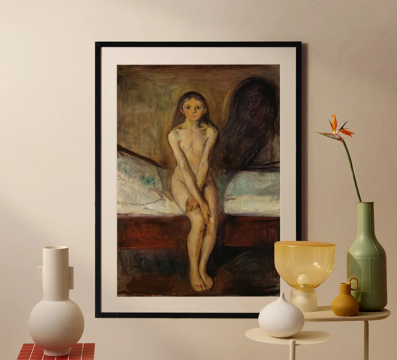 Edvard Munch - Puberty (1894-1895) hahnemühle by Wirla