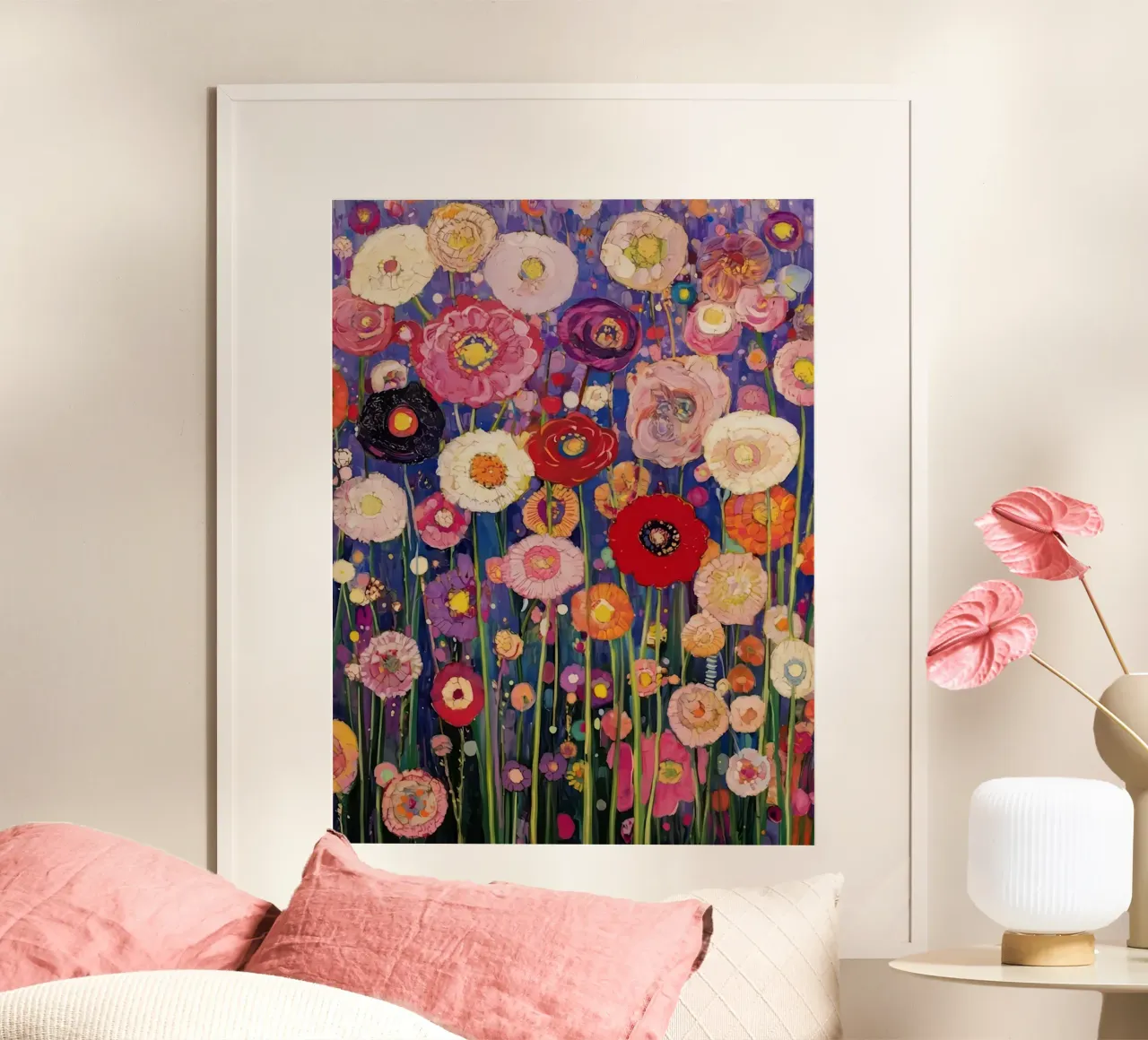 Il fiore viola si arrampica poster da D1 Shop