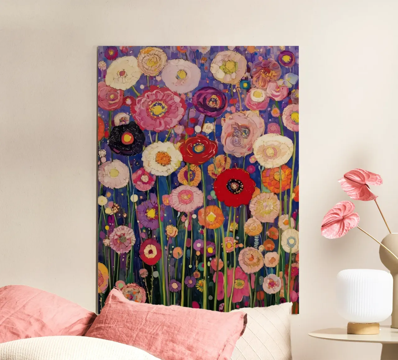 Il fiore viola si arrampica poster da D1 Shop