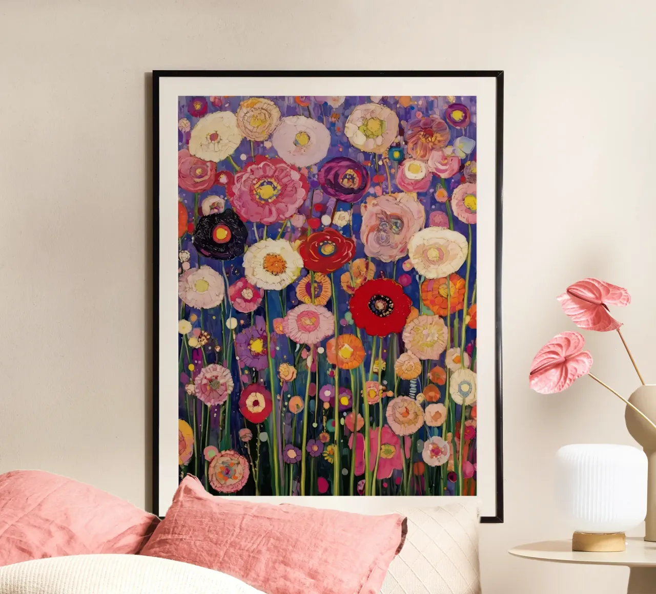 Il fiore viola si arrampica poster da D1 Shop