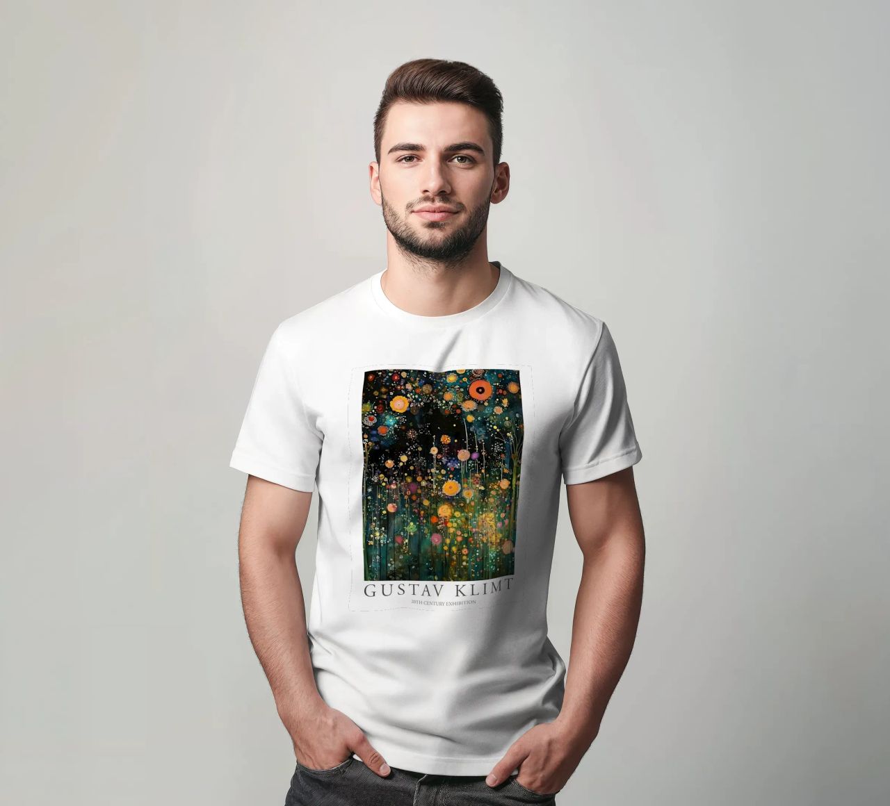 Midnight Flower Klimt T-Shirt von D1 Shop