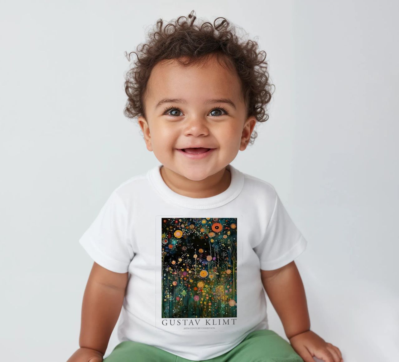 Midnight Flower Klimt Baby T-Shirt von D1 Shop